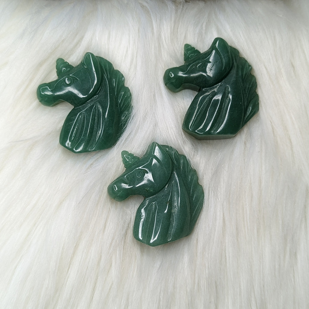 Green Aventurine Unicorn Carving~ Magical Protective Energy - Earth Family Crystals