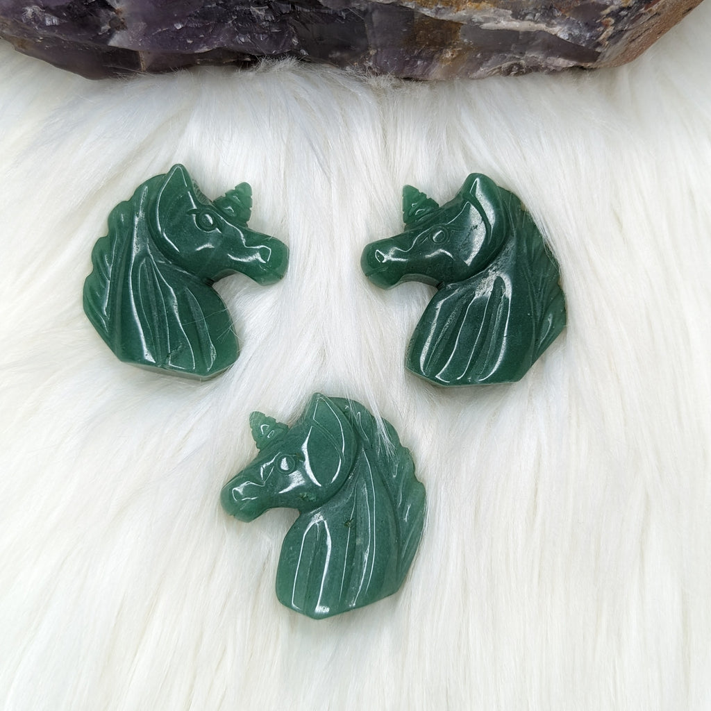 Green Aventurine Unicorn Carving~ Magical Protective Energy - Earth Family Crystals