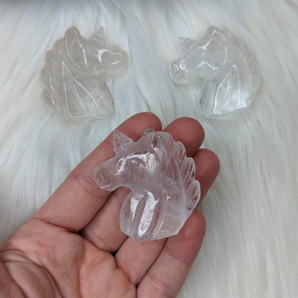 Clear Quartz Unicorn Carving~ Magical Protective Energy - Earth Family Crystals