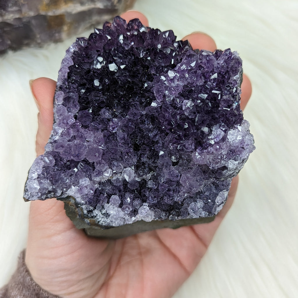 Dazzling Amethyst Cluster ~ Amazing Sparkle and Shimmer! - Earth Family Crystals