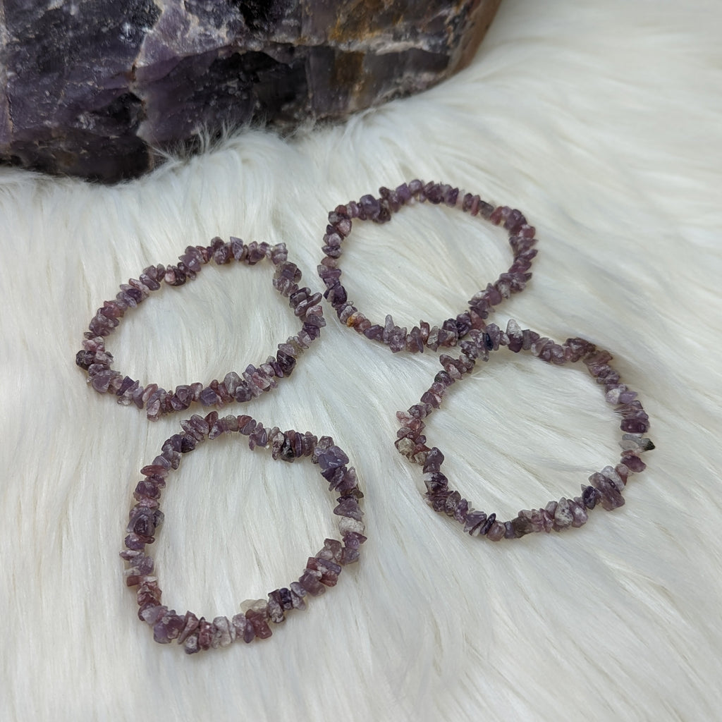 Lepidolite Stretch Bracelet ~Anxiety Support~ - Earth Family Crystals