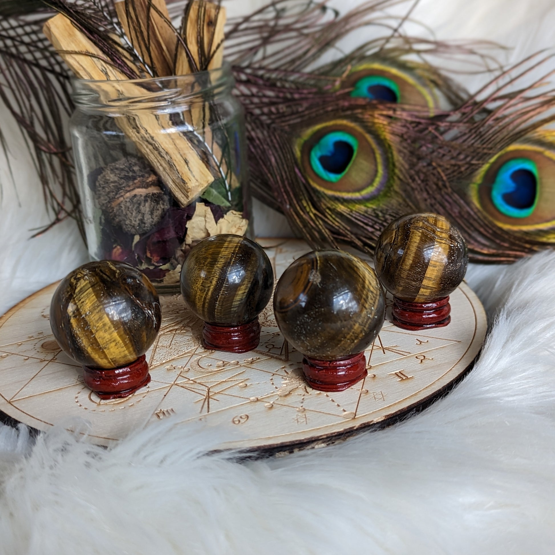 Tigers Eye Sphere ~ Sun and Earth Elements - Earth Family Crystals