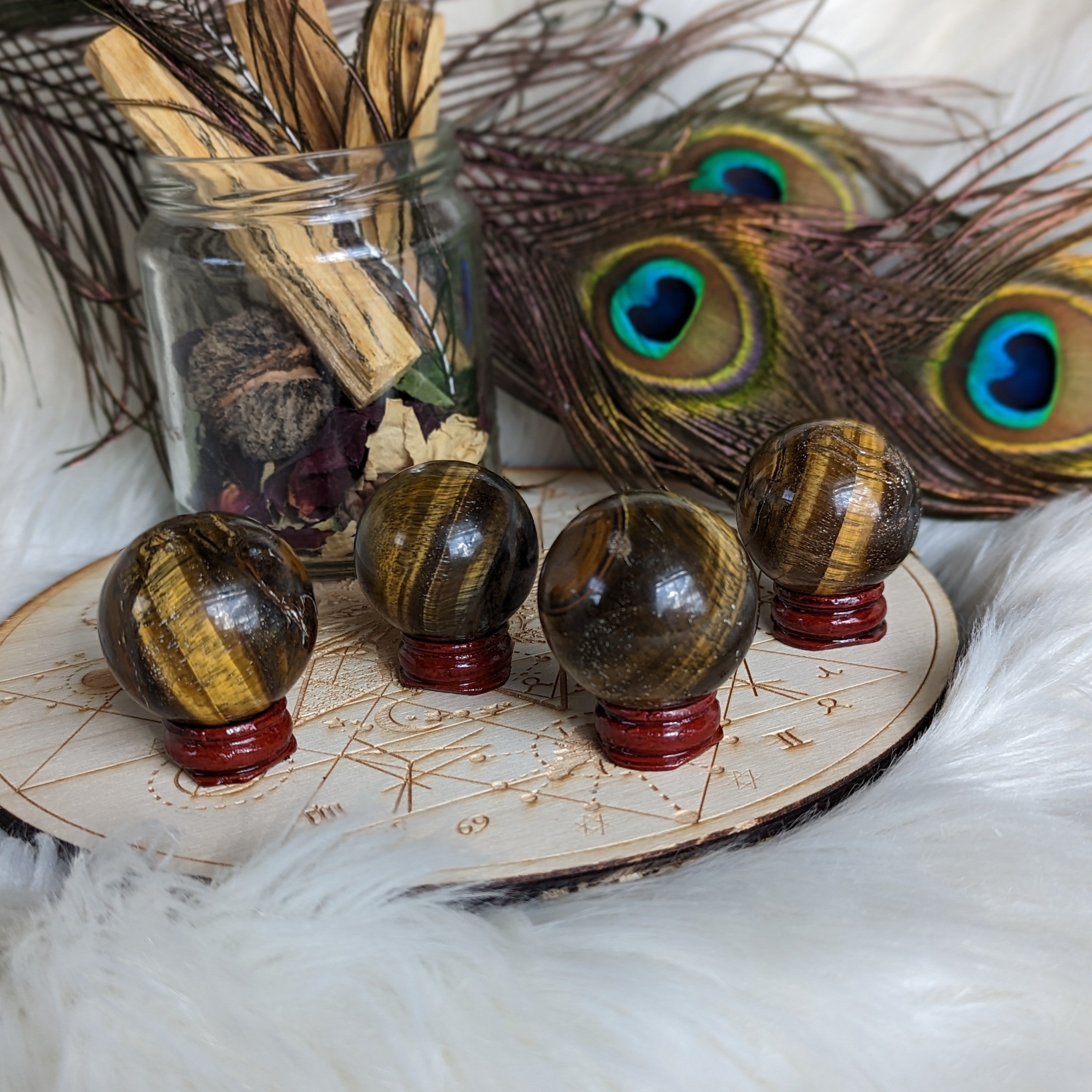 Tigers Eye Sphere ~ Sun and Earth Elements - Earth Family Crystals