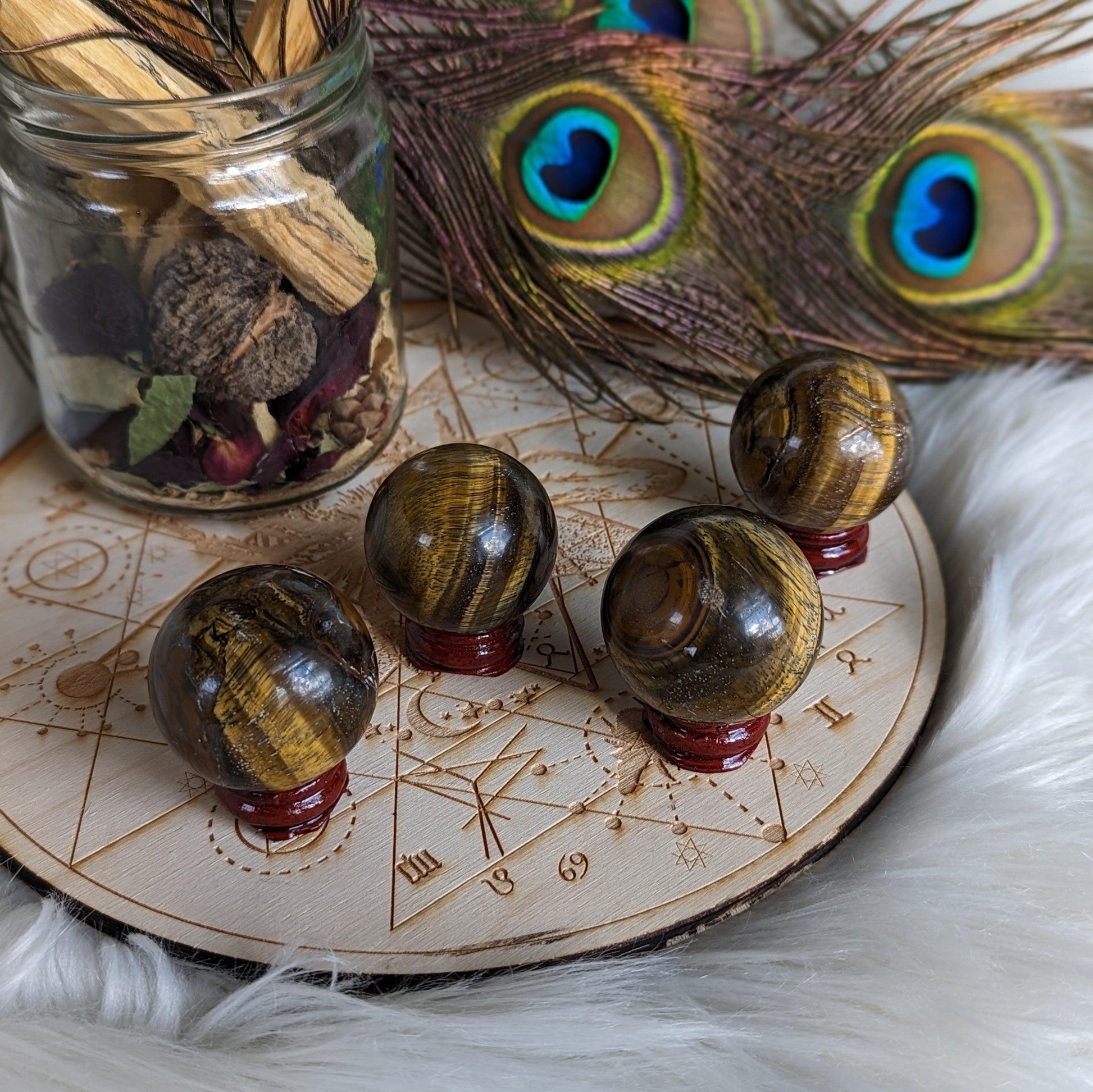 Tigers Eye Sphere ~ Sun and Earth Elements - Earth Family Crystals