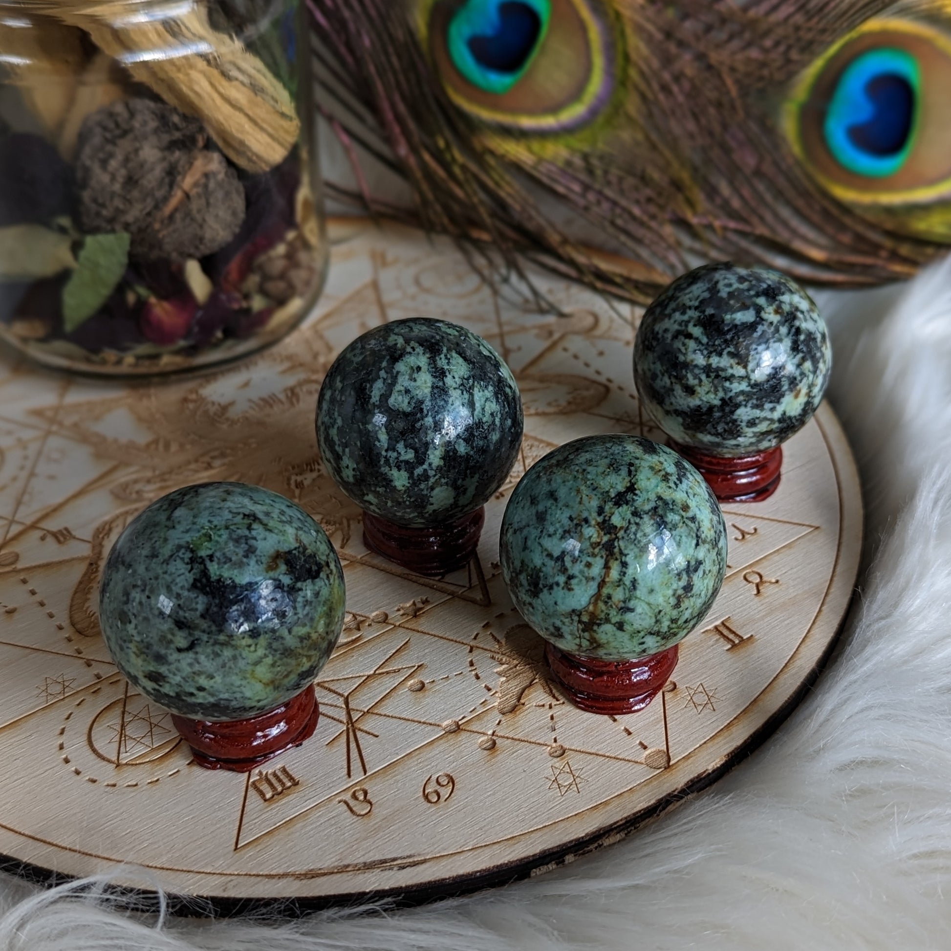 African Turquoise Sphere ~ Evolution & Transformation - Earth Family Crystals
