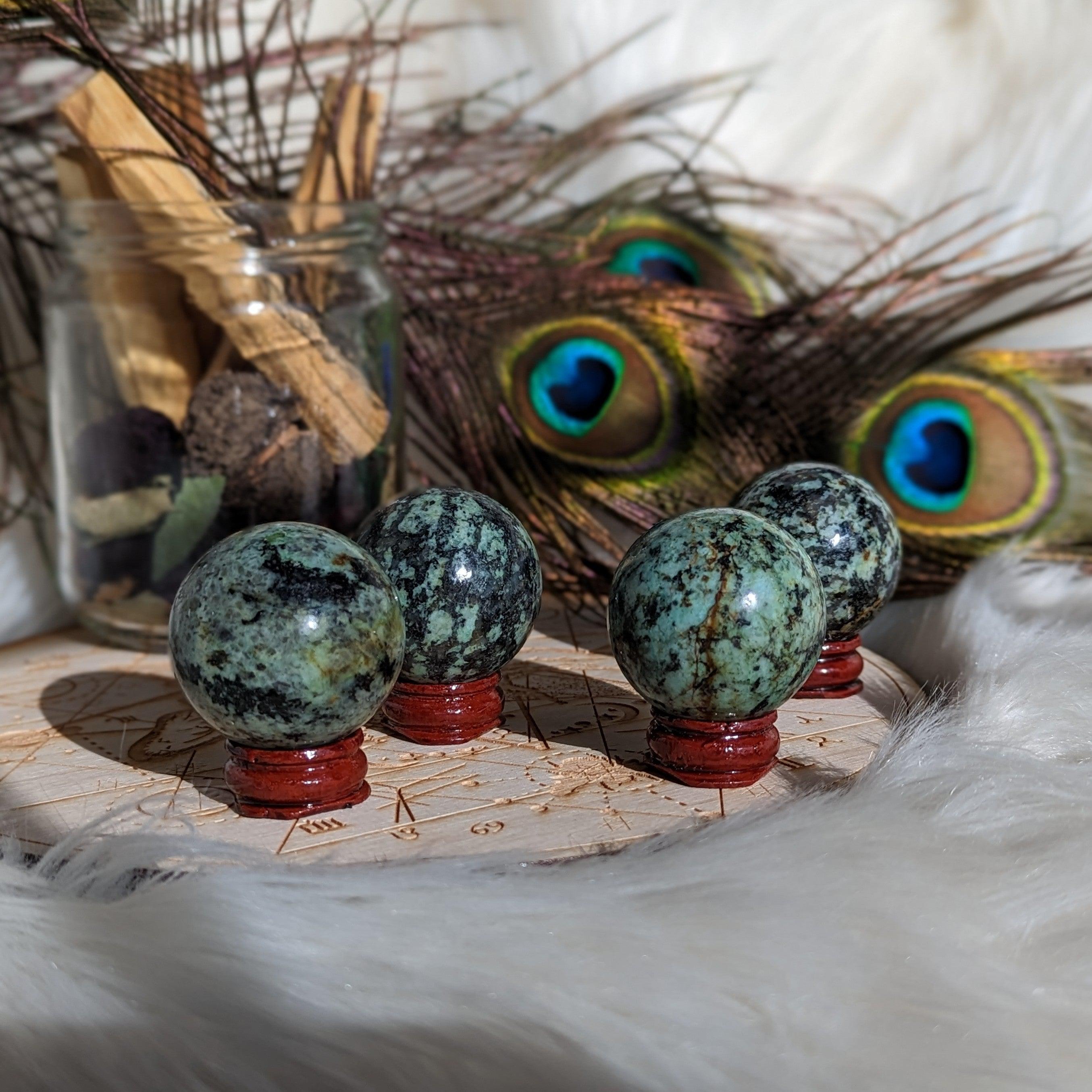 African Turquoise Sphere ~ Evolution & Transformation - Earth Family Crystals