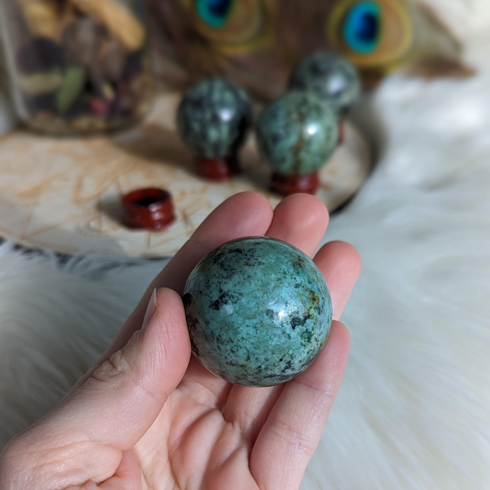 African Turquoise Sphere ~ Evolution & Transformation - Earth Family Crystals
