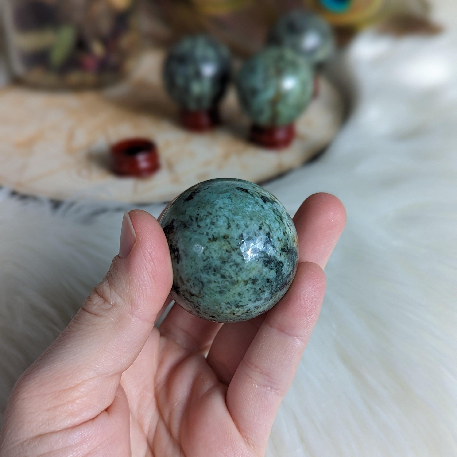 African Turquoise Sphere ~ Evolution & Transformation - Earth Family Crystals