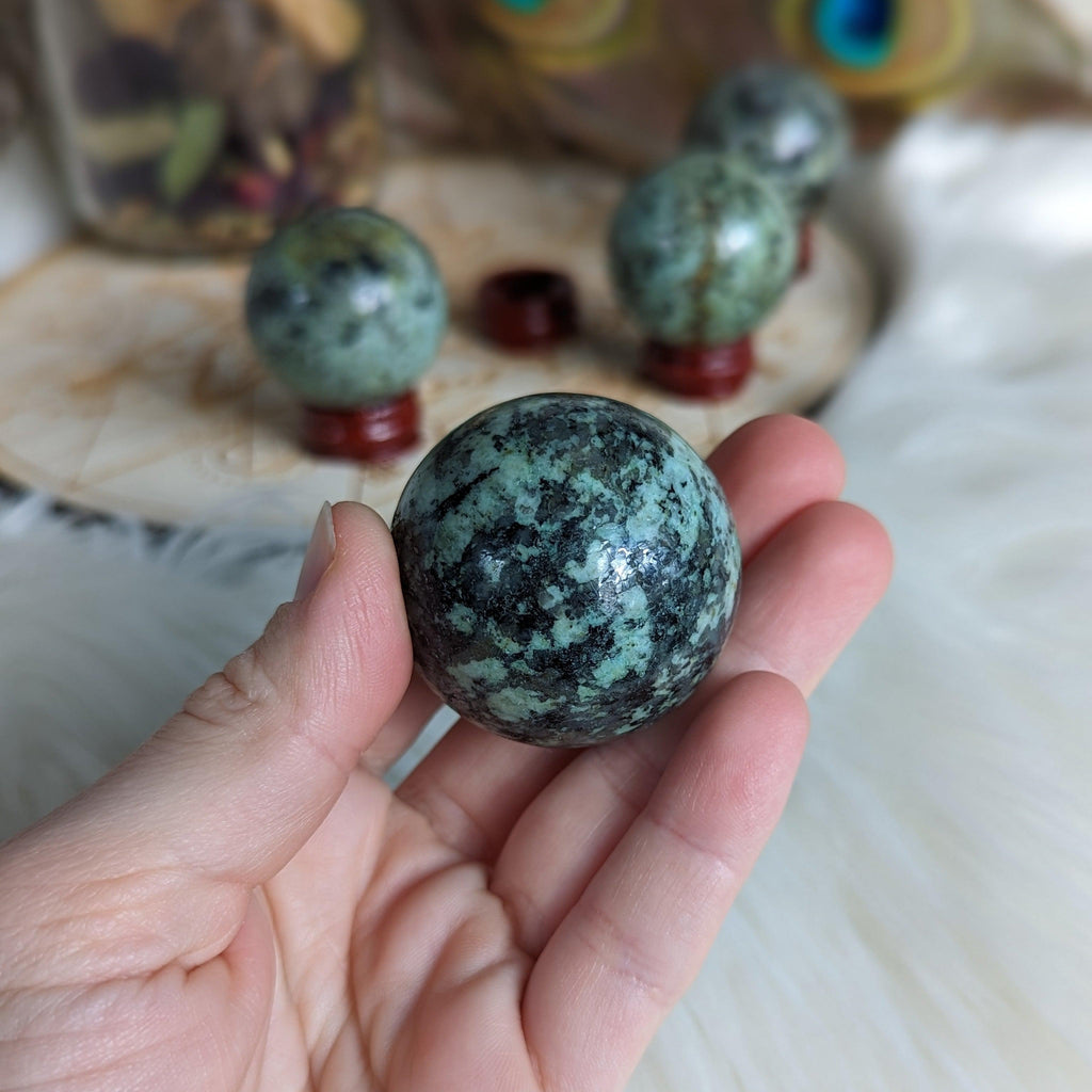 African Turquoise Sphere ~ Evolution & Transformation - Earth Family Crystals