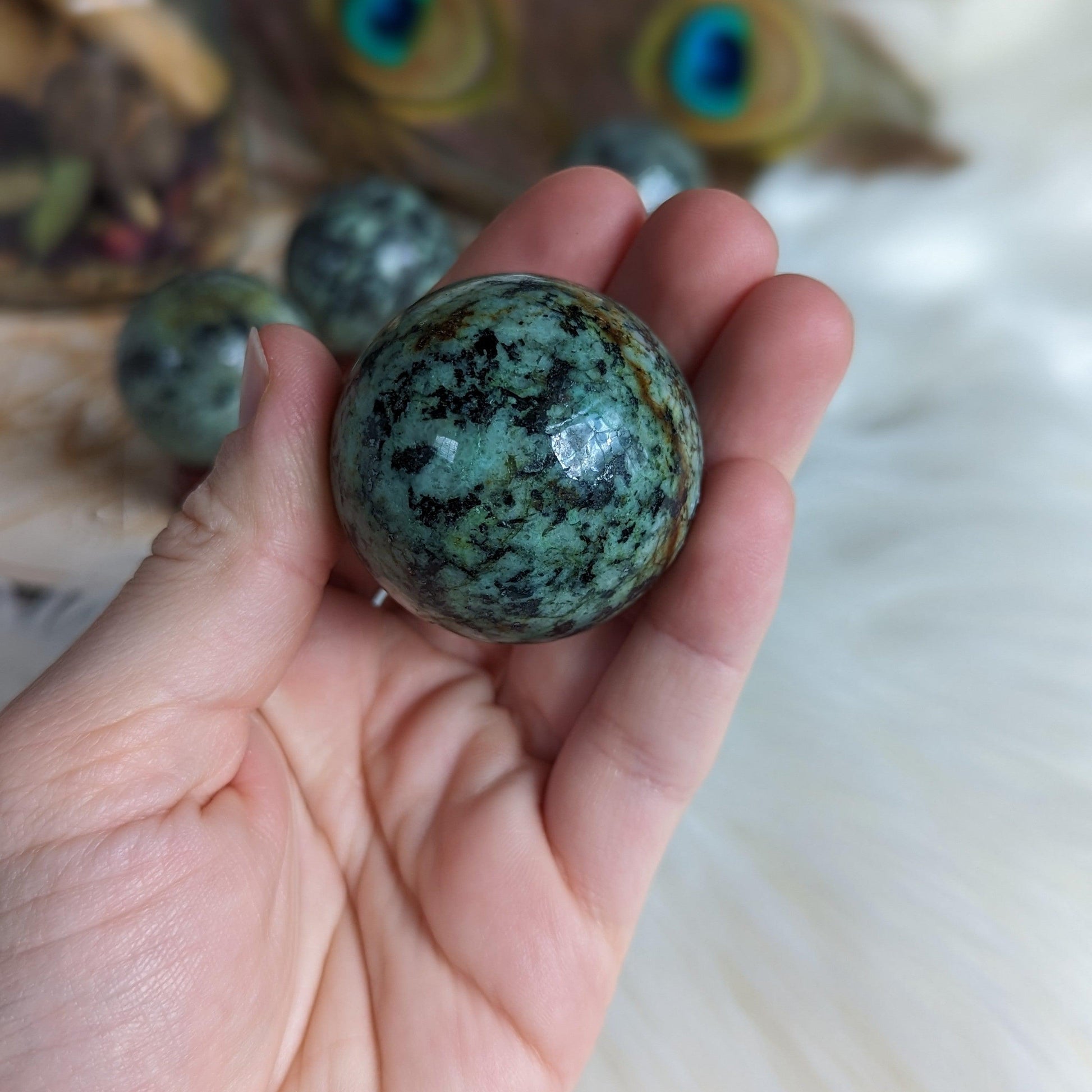 African Turquoise Sphere ~ Evolution & Transformation - Earth Family Crystals