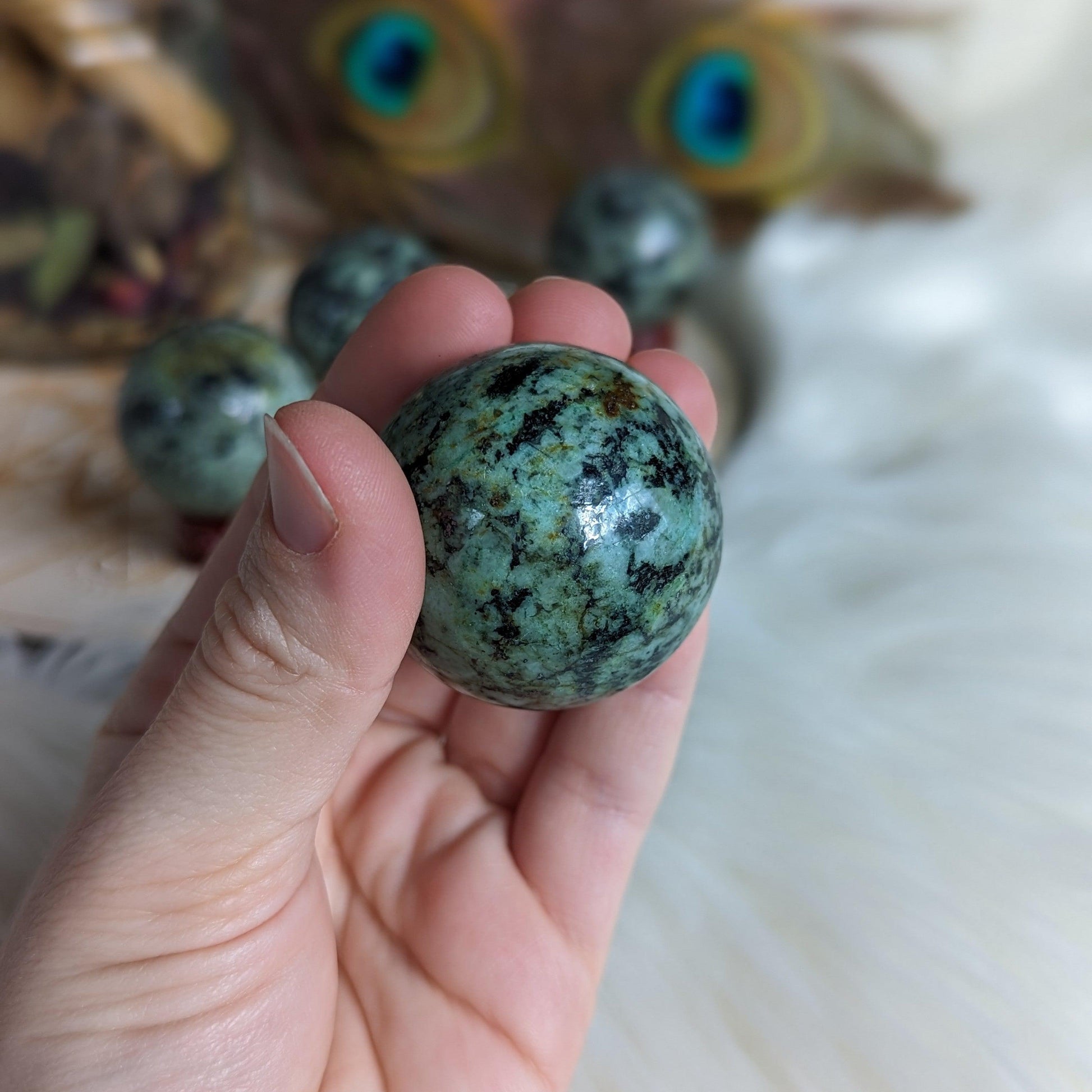 African Turquoise Sphere ~ Evolution & Transformation - Earth Family Crystals