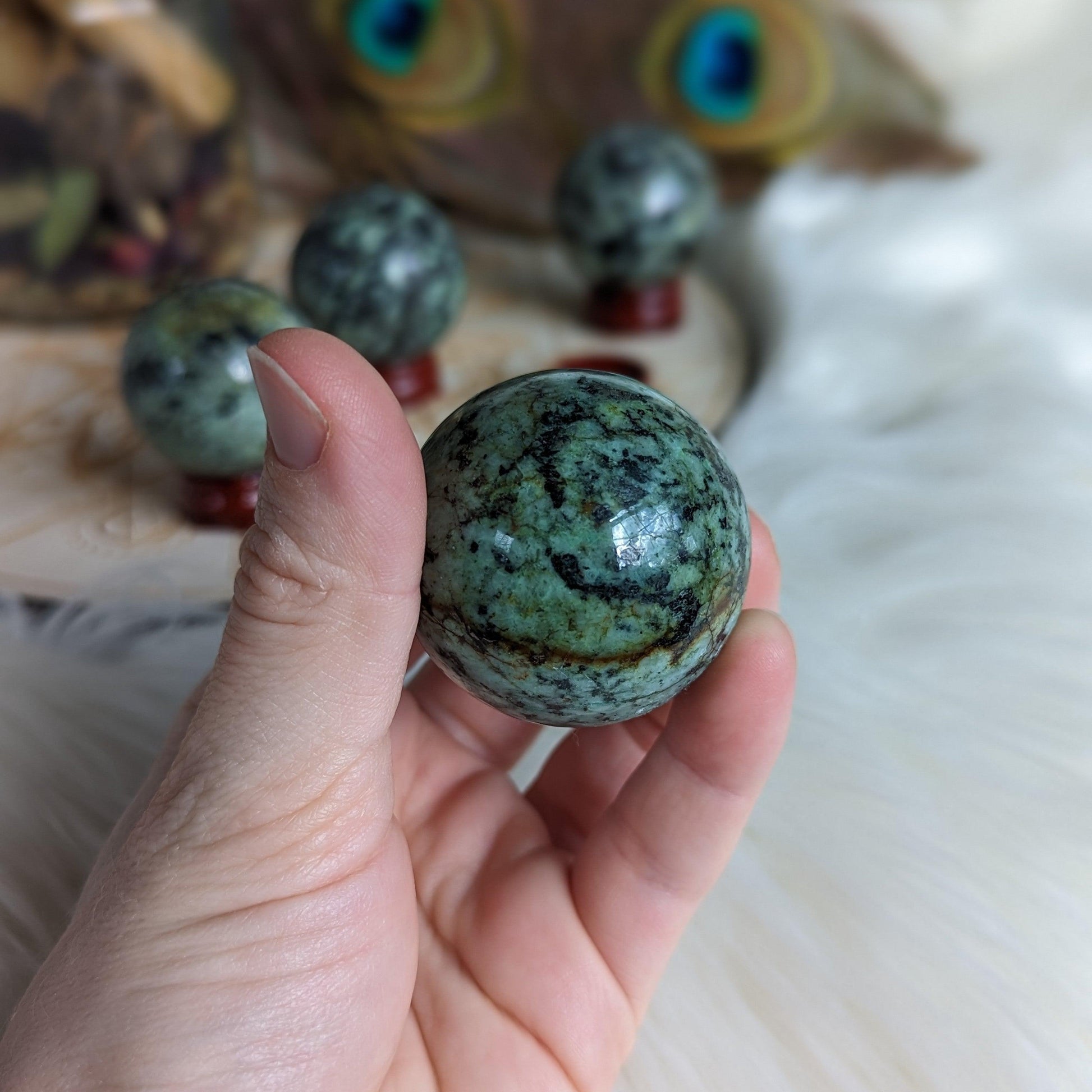 African Turquoise Sphere ~ Evolution & Transformation - Earth Family Crystals