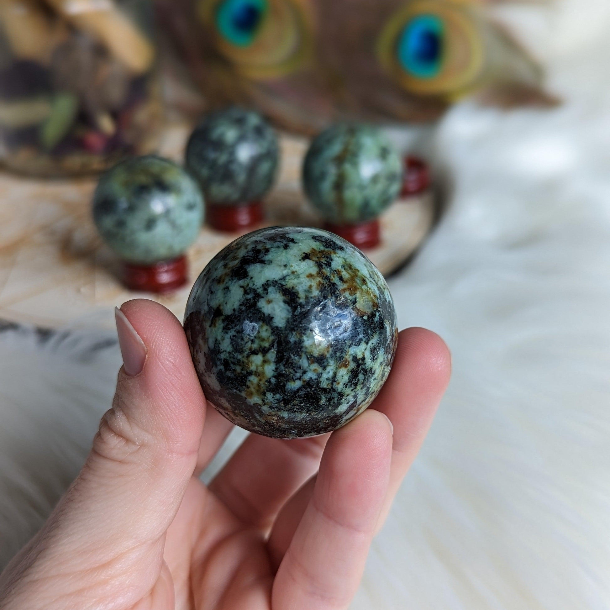 African Turquoise Sphere ~ Evolution & Transformation - Earth Family Crystals