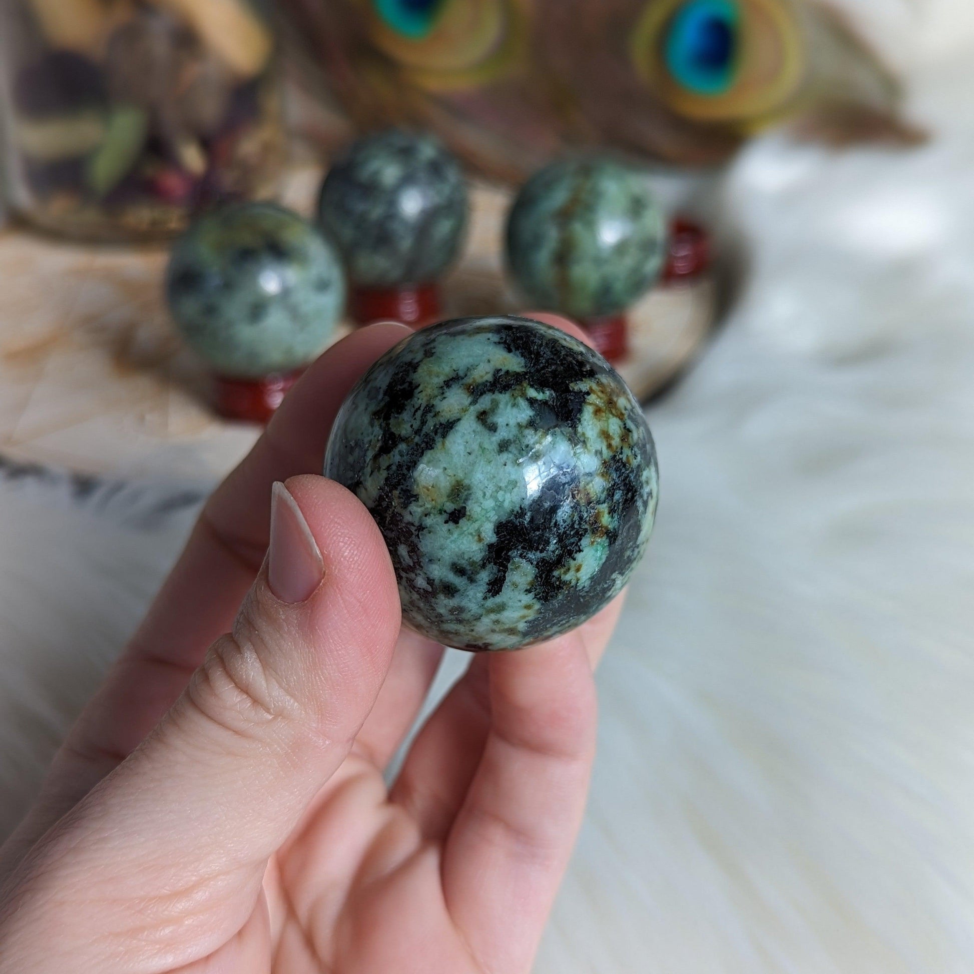 African Turquoise Sphere ~ Evolution & Transformation - Earth Family Crystals