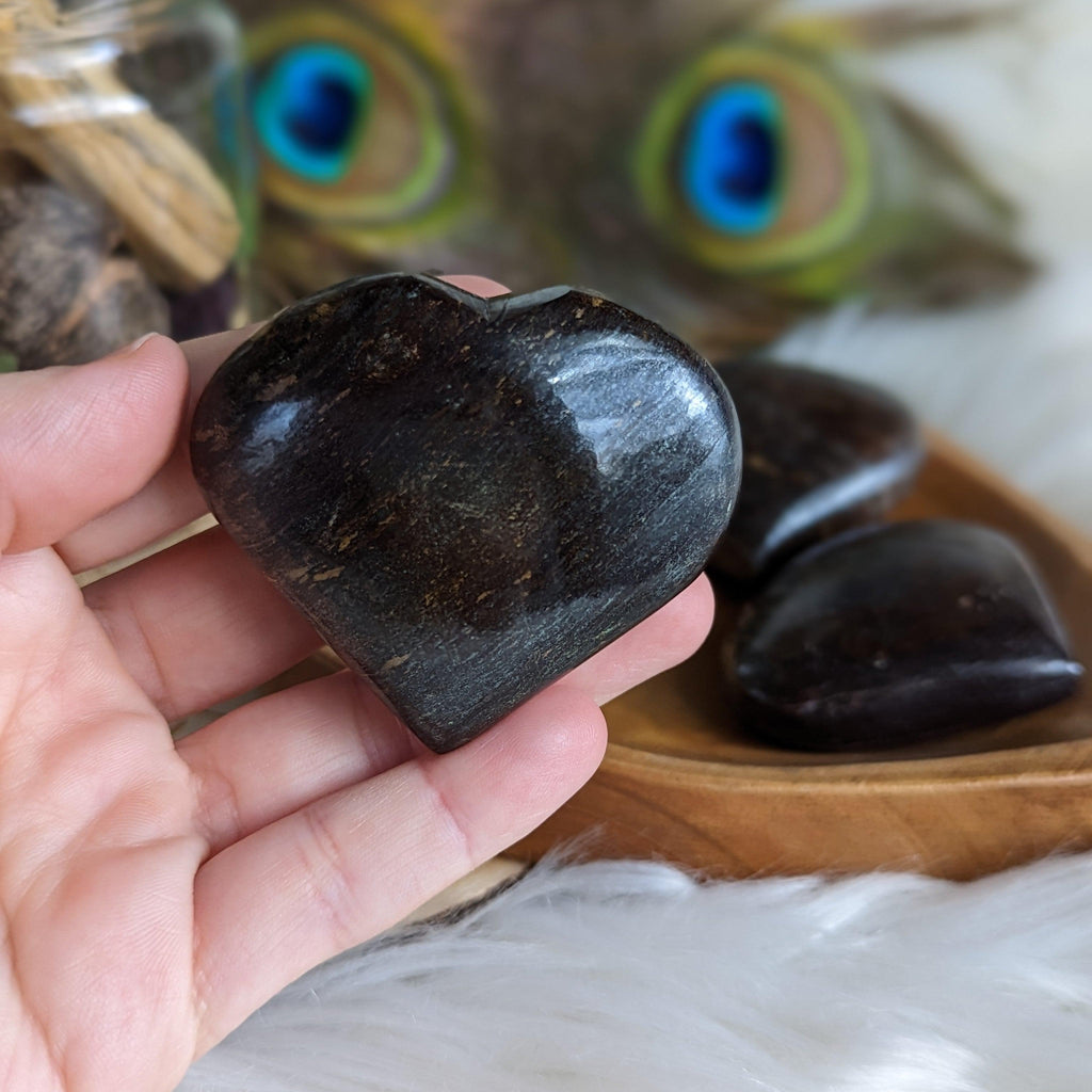 Bronzite Heart Carving ~ Shimmering Earth Energy~ Works on every Chakra - Earth Family Crystals