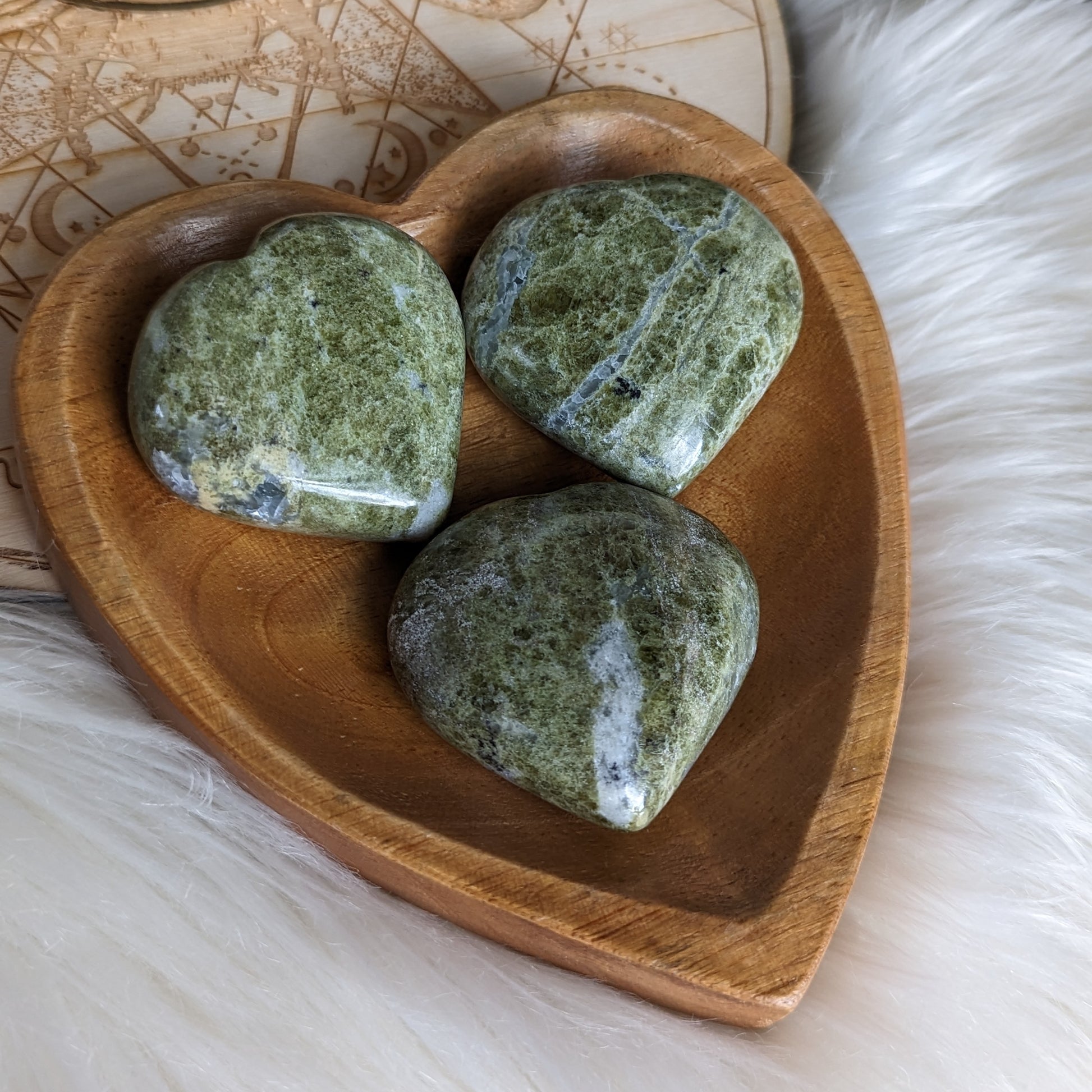 Vesuvianite Heart Carving ~ Balance Your Energy Body - Earth Family Crystals