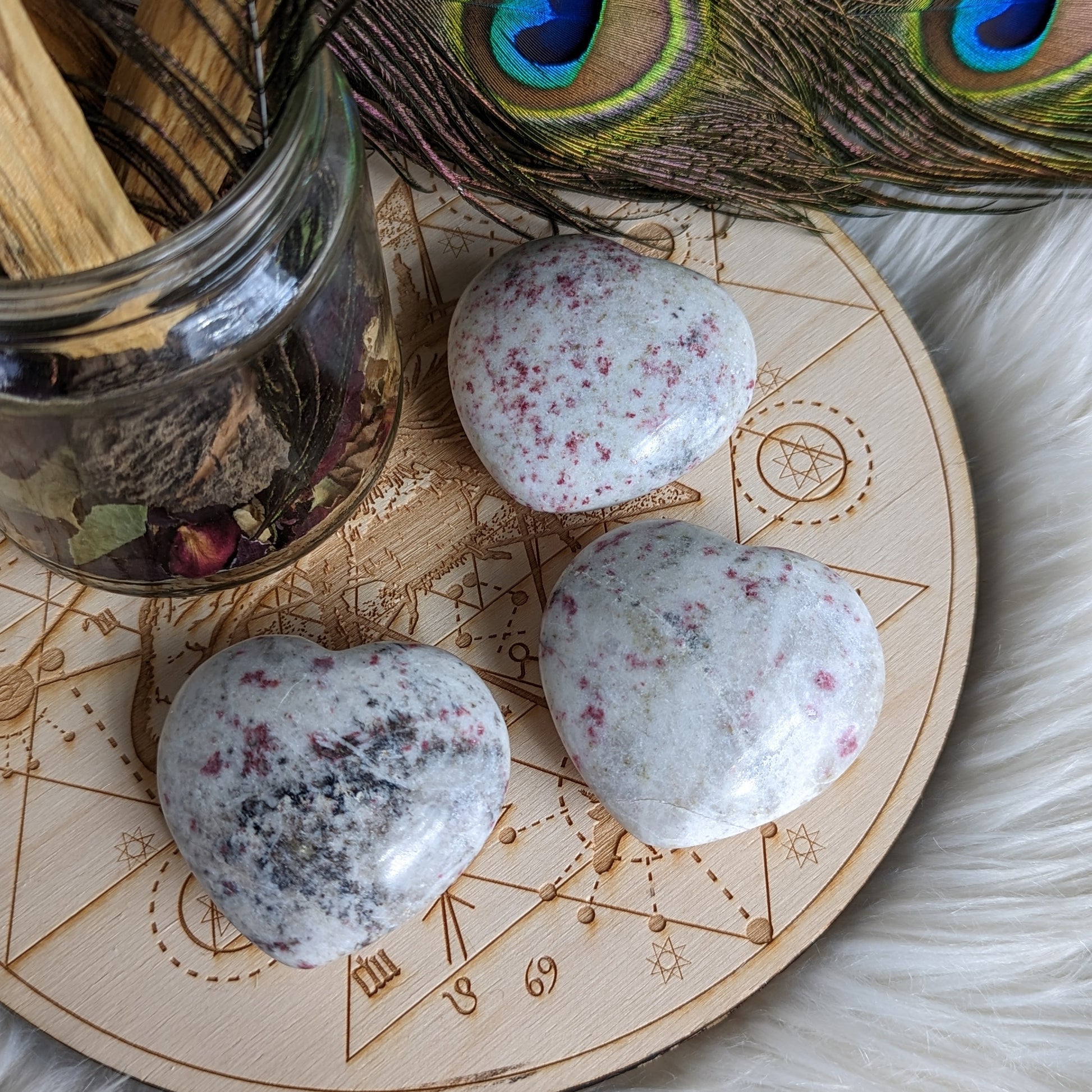 Cinnabrite Puffy Heart Carving ~ Stone of Alchemy, Insight and Success - Earth Family Crystals