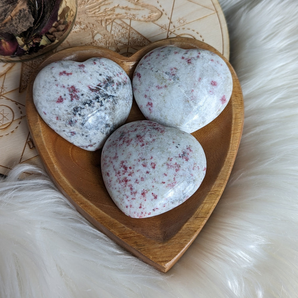 Cinnabrite Puffy Heart Carving ~ Stone of Alchemy, Insight and Success - Earth Family Crystals
