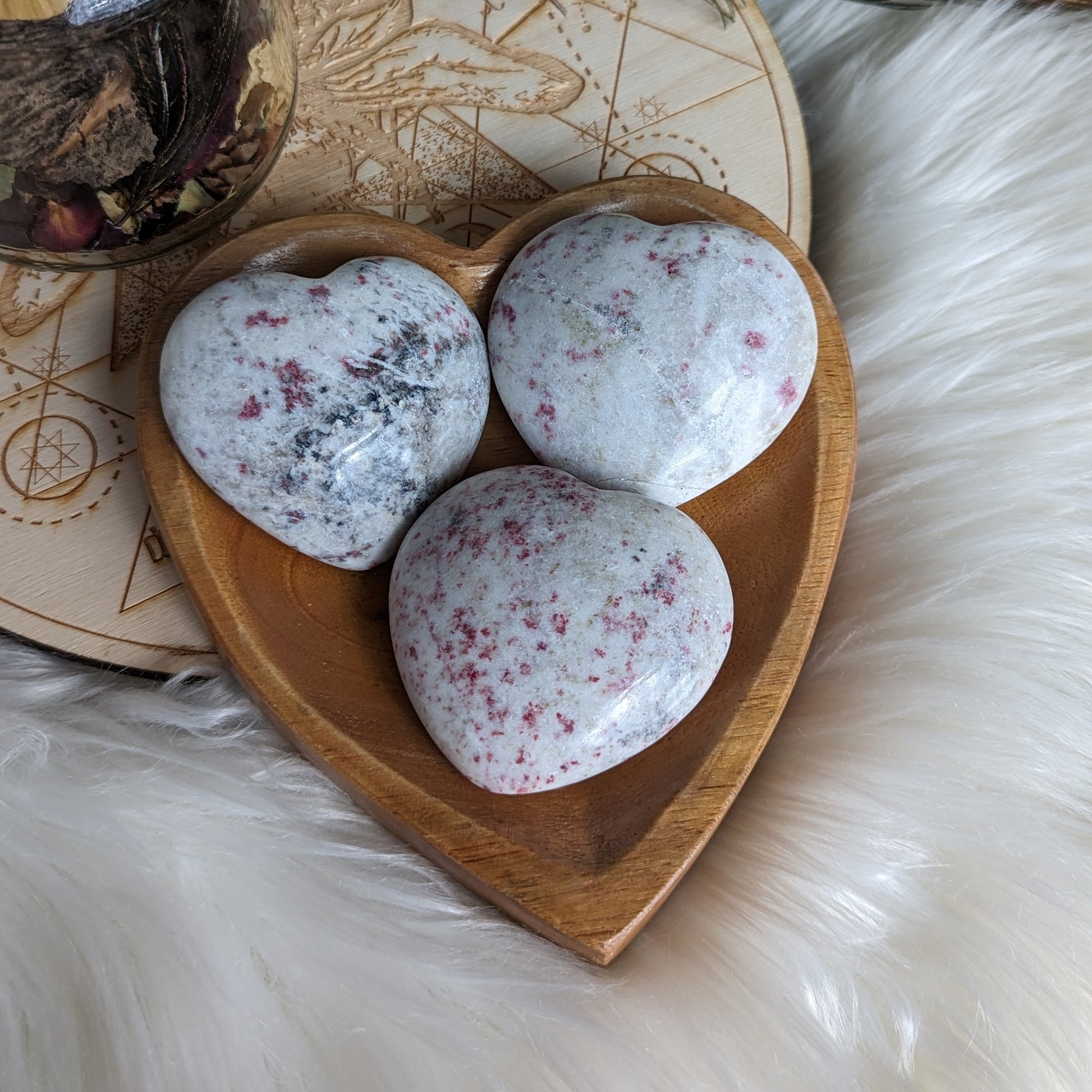 Cinnabrite Puffy Heart Carving ~ Stone of Alchemy, Insight and Success - Earth Family Crystals