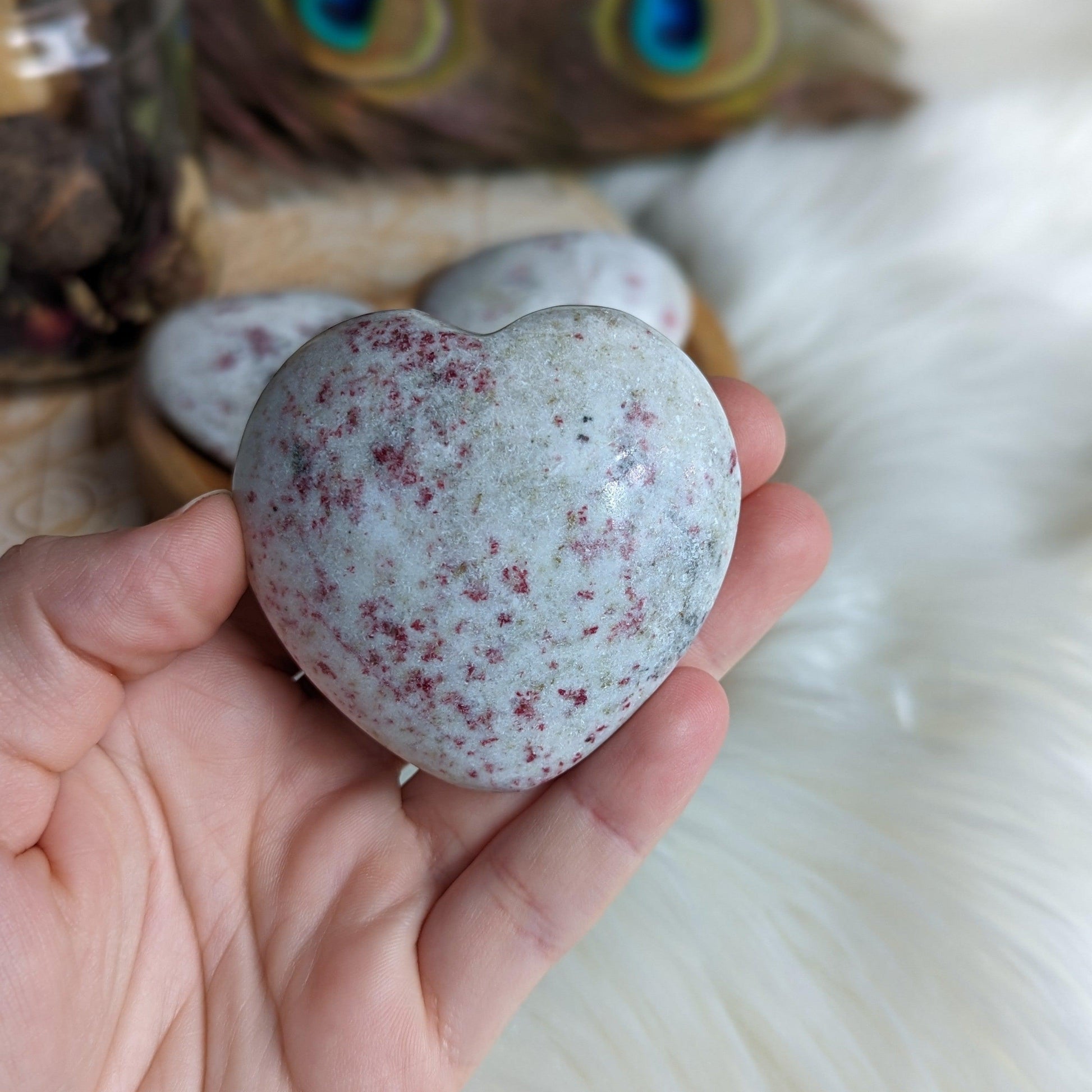 Cinnabrite Puffy Heart Carving ~ Stone of Alchemy, Insight and Success - Earth Family Crystals