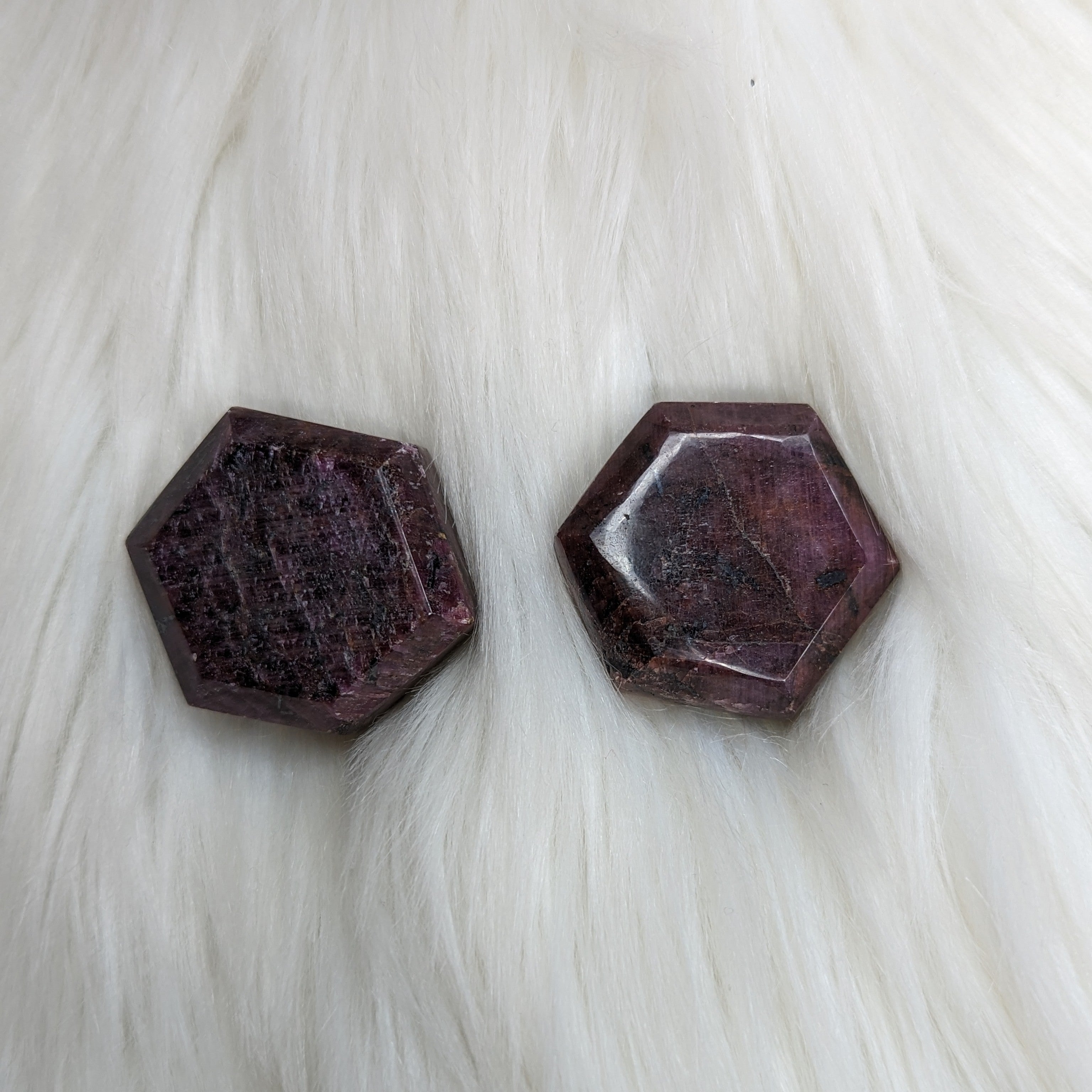 Gorgeous Ruby Crystal Polished Hexagon  ~ small - Earth Family Crystals