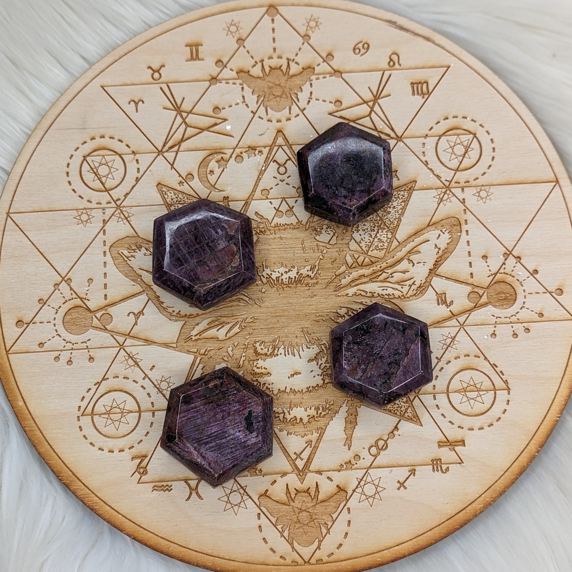 Gorgeous Ruby Crystal Polished Hexagon  ~ medium - Earth Family Crystals
