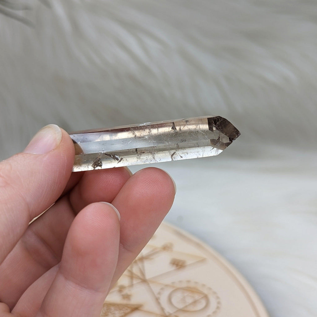 Amazingly Clear Smoky Quartz Mini Polished Point ~ Protective and Grounding Display Point ~ - Earth Family Crystals