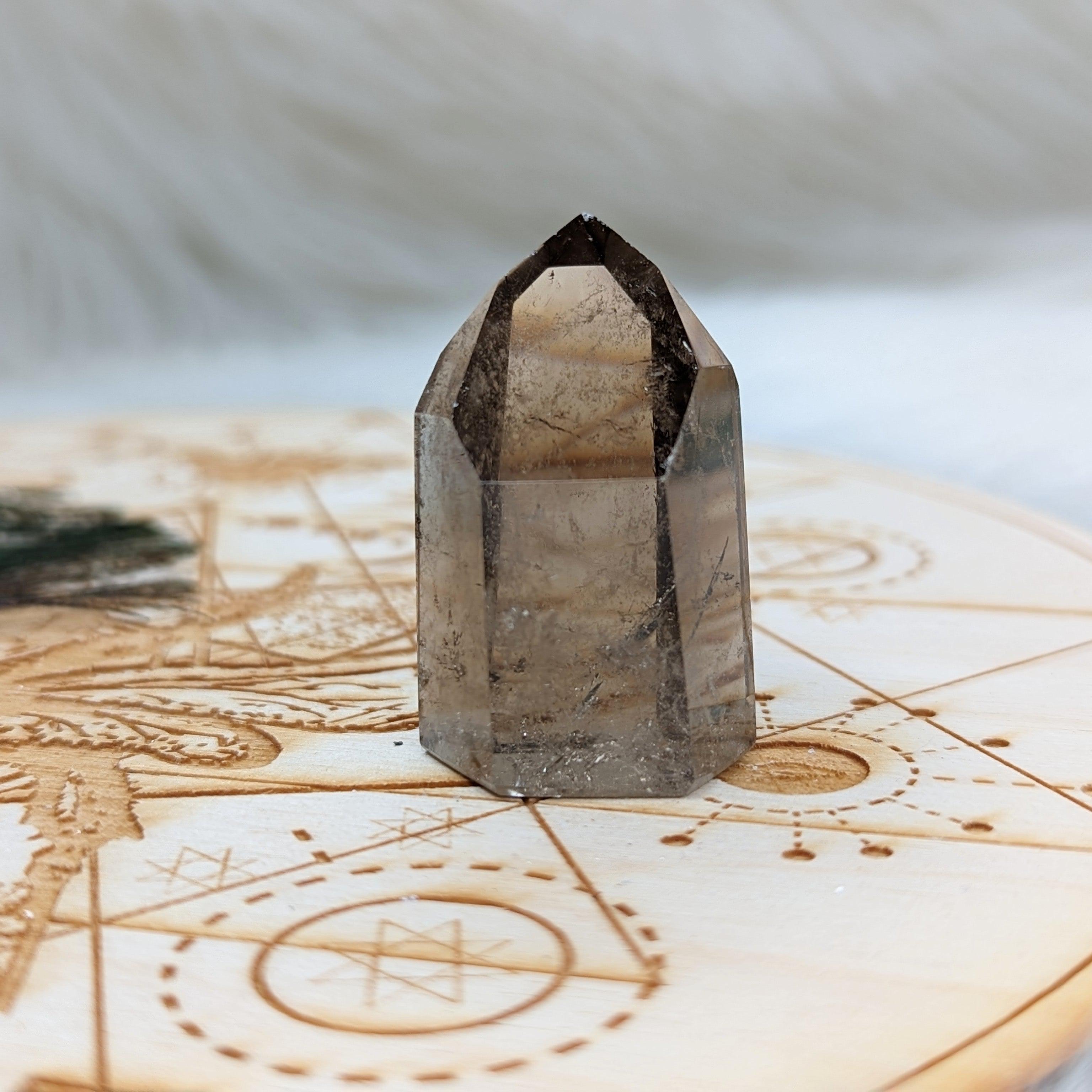 Smoky Quartz Mini Polished Point ~ Protective and Grounding Display Point ~ - Earth Family Crystals