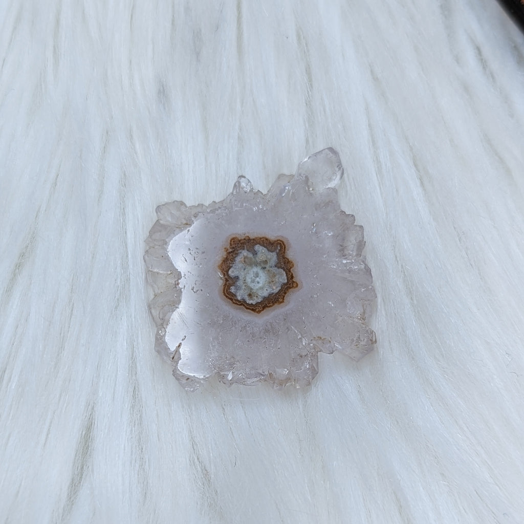 Amethyst Stalactite Slice Specimen #1 ~ Expansion of the Higher Self - Earth Family Crystals