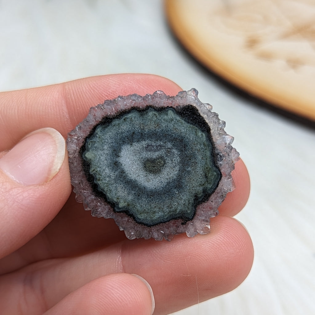 Amethyst Stalactite Slice Specimen #3 ~ Expansion of the Higher Self - Earth Family Crystals