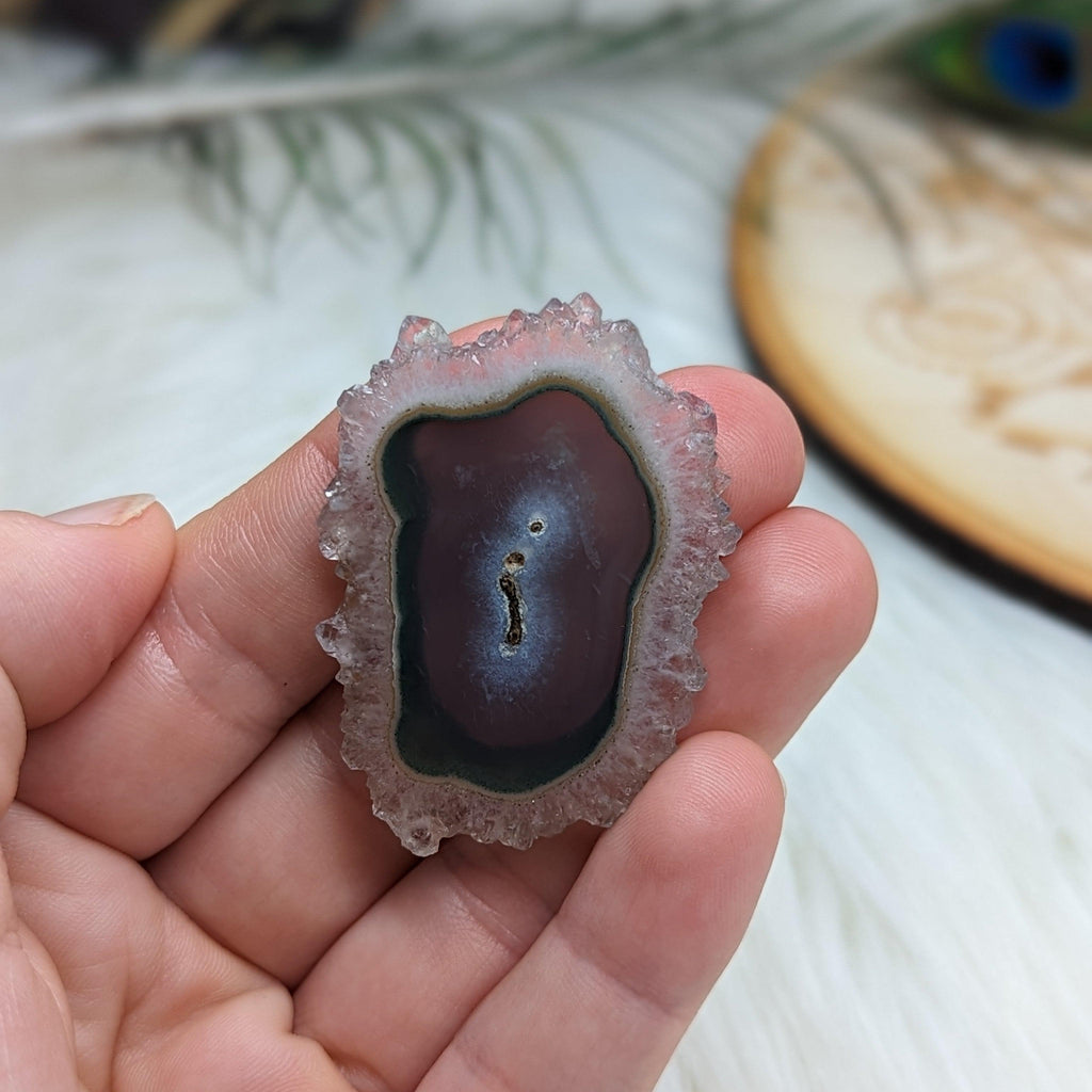 Amethyst Stalactite Slice Specimen #5 ~ Expansion of the Higher Self - Earth Family Crystals