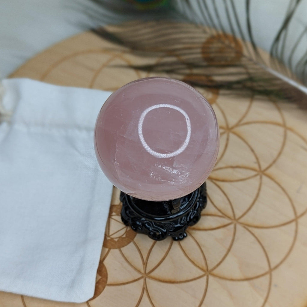 Soft and Soothing Energy~  Rose Quartz Sphere~ - Earth Family Crystals