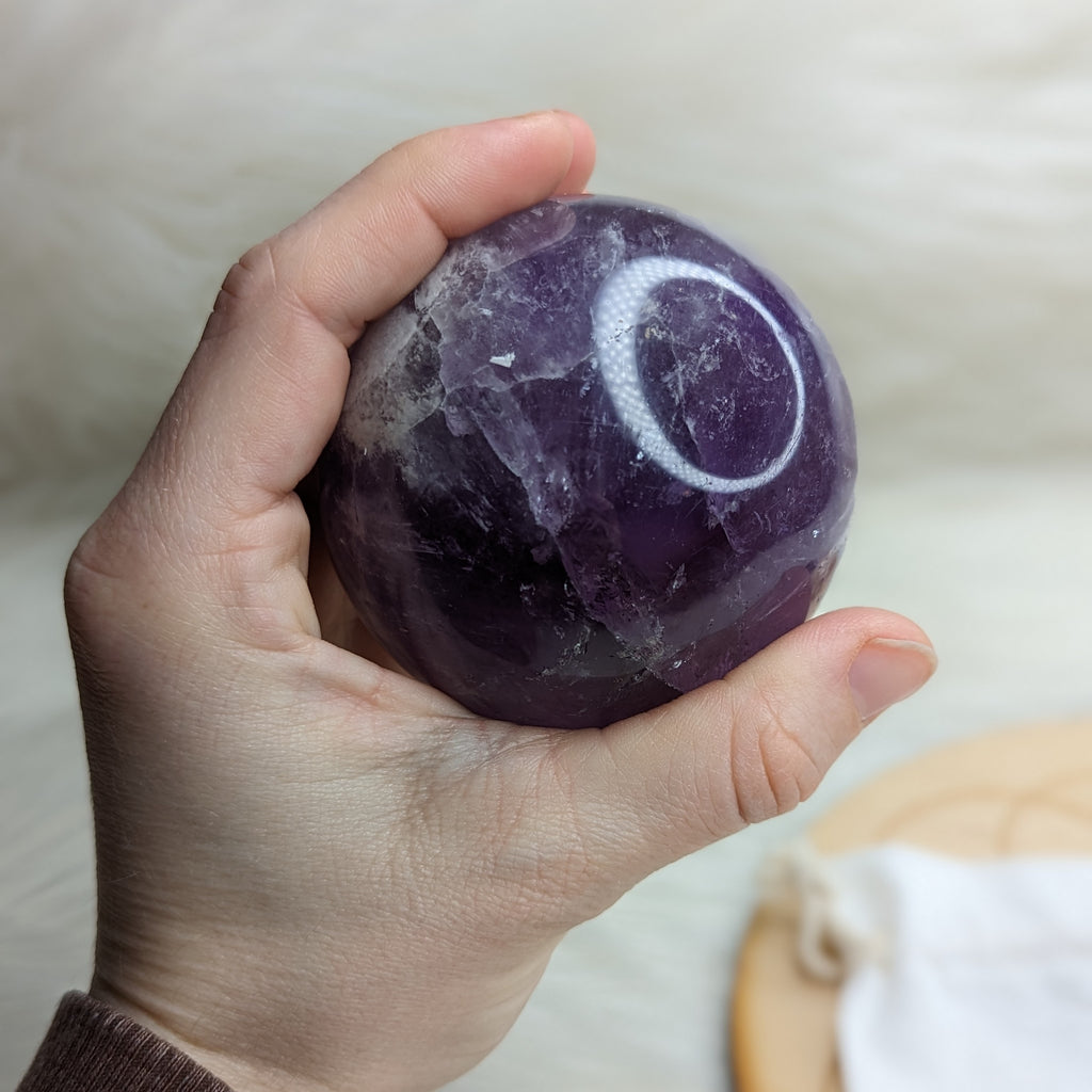 Large Amethyst Sphere~ Balance your Aura~ - Earth Family Crystals