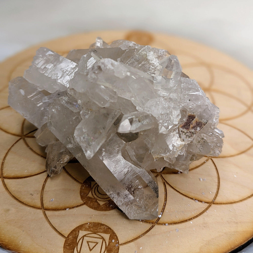 Self- Healed AMAZING Clear Quartz Crystal Cluster with Phantoms~ From Brazil - Earth Family Crystals
