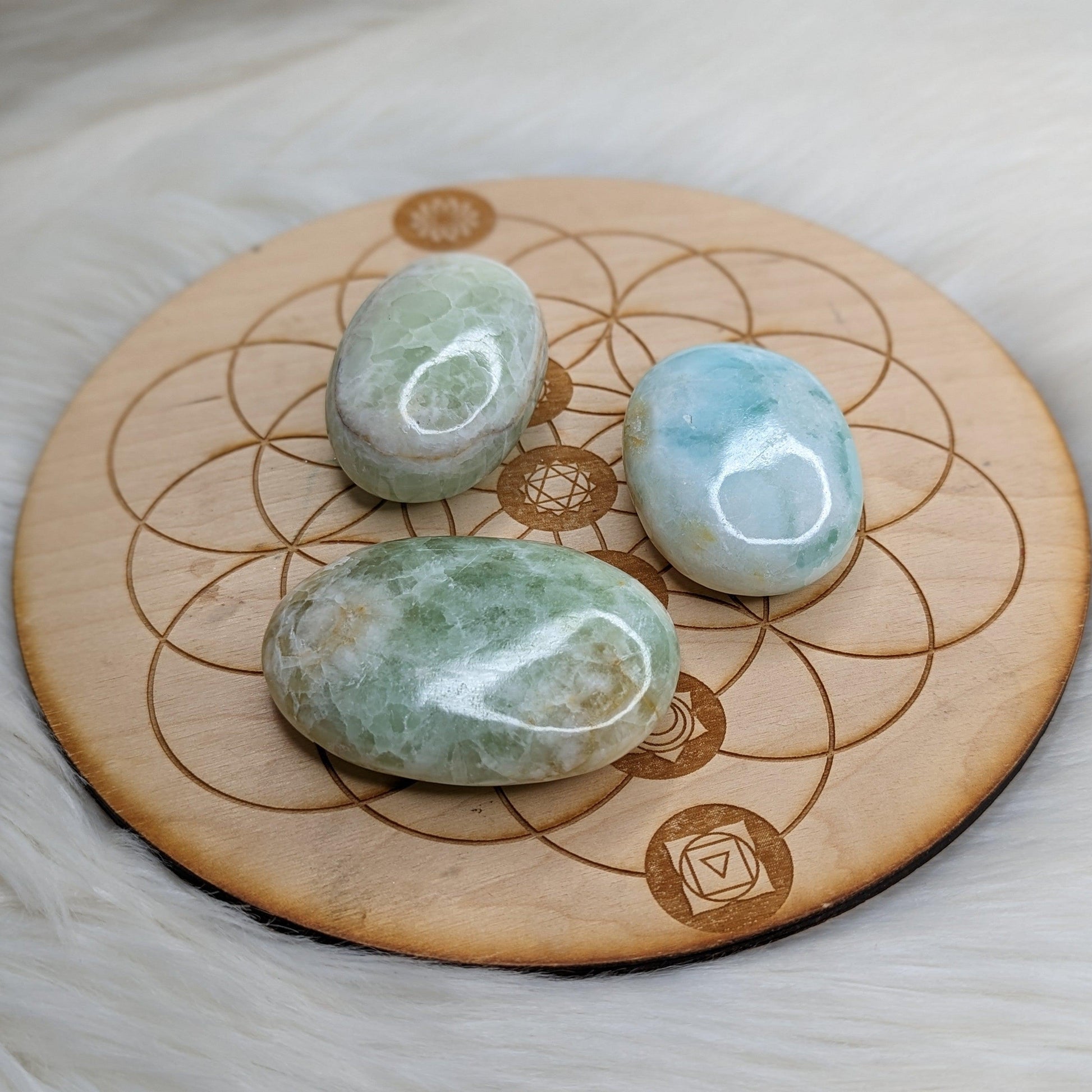 Lemurian Aquatine Calcite Pillow Stones ~Flow Energy~ Connect with Higher Self - Earth Family Crystals