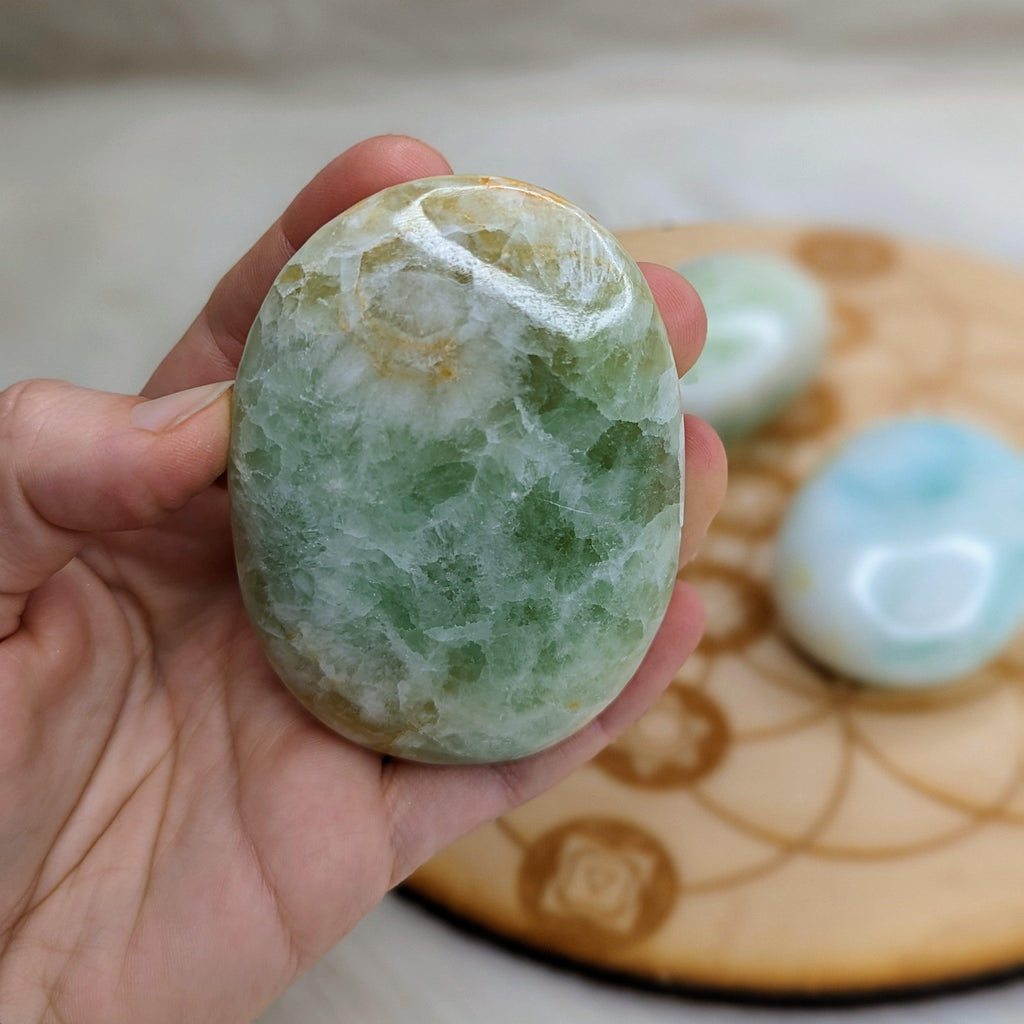 Lemurian Aquatine Calcite Pillow Stones ~Flow Energy~ Connect with Higher Self - Earth Family Crystals