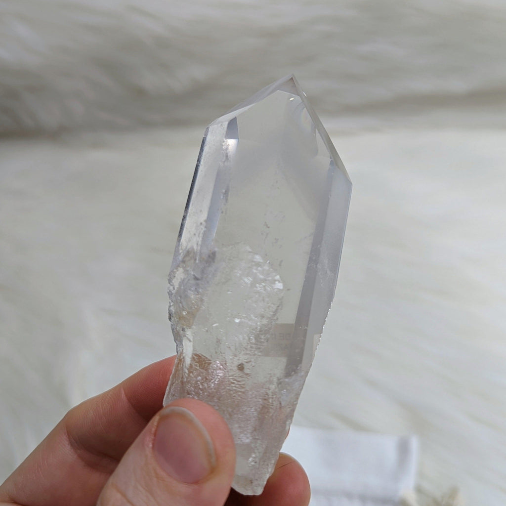 Shadows Within~ Ultra Clear Quartz Phantom Polished Point ~AA Grade from Brazil - Earth Family Crystals
