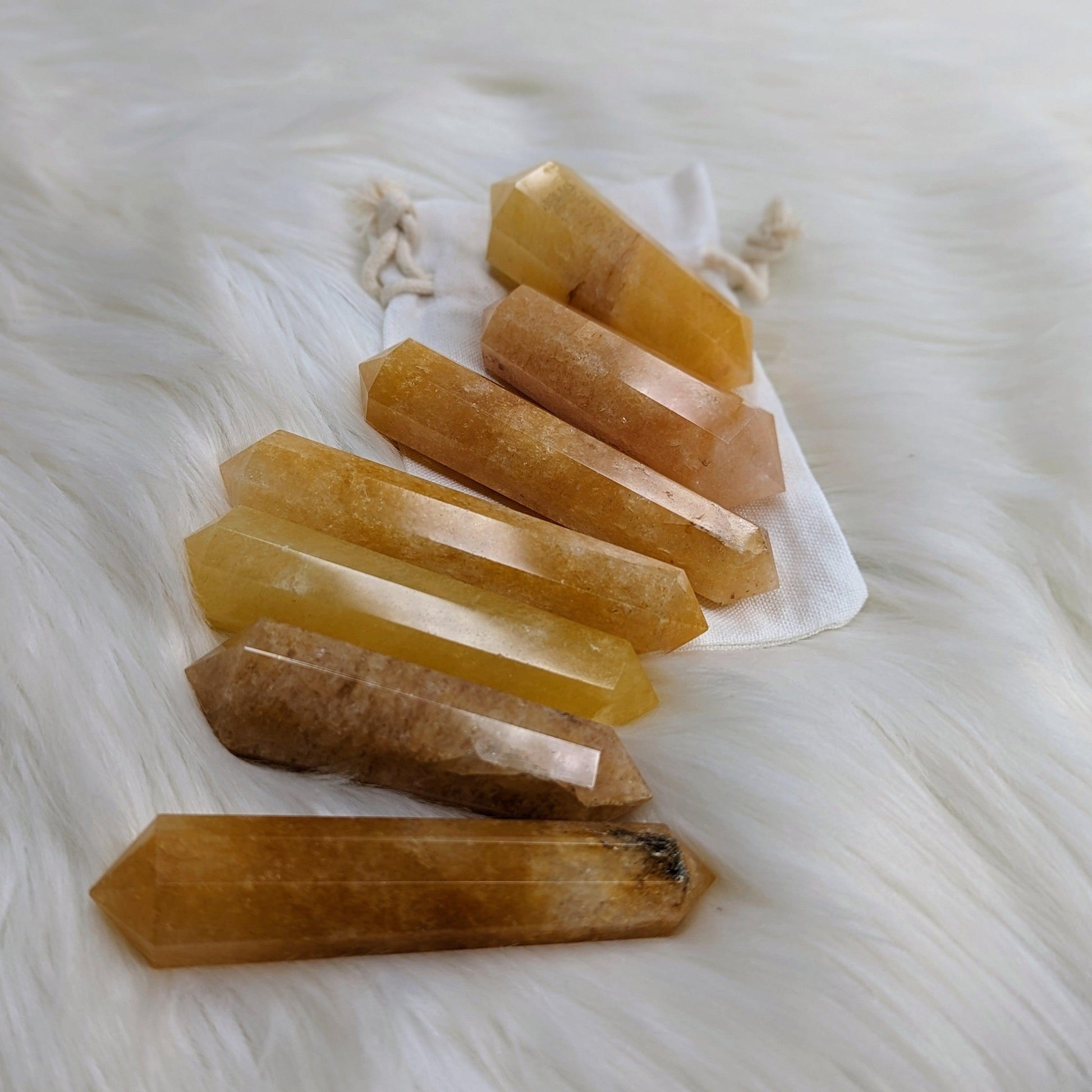 Golden Healer Quartz Wand~ Glowing Golden Healing Energy~ - Earth Family Crystals