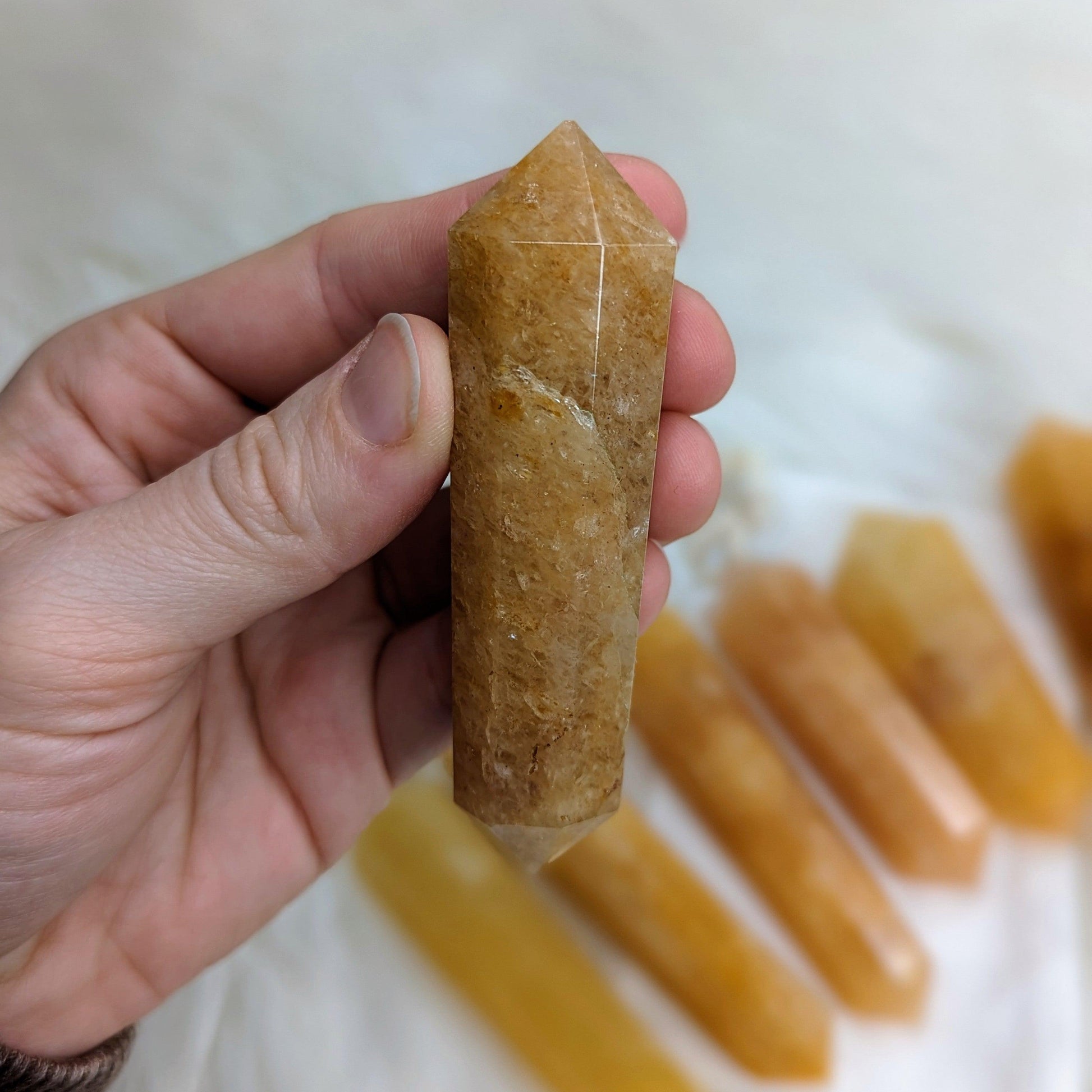 Golden Healer Quartz Wand~ Glowing Golden Healing Energy~ - Earth Family Crystals