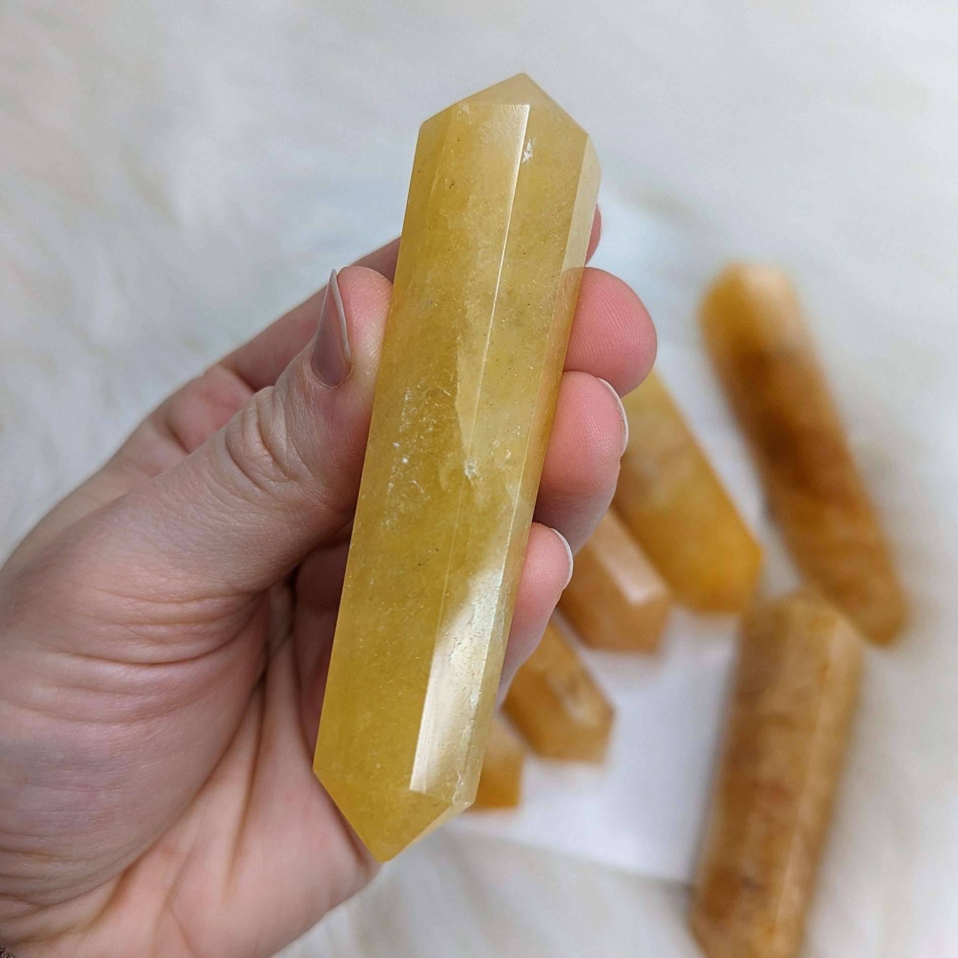 Golden Healer Quartz Wand~ Glowing Golden Healing Energy~ - Earth Family Crystals