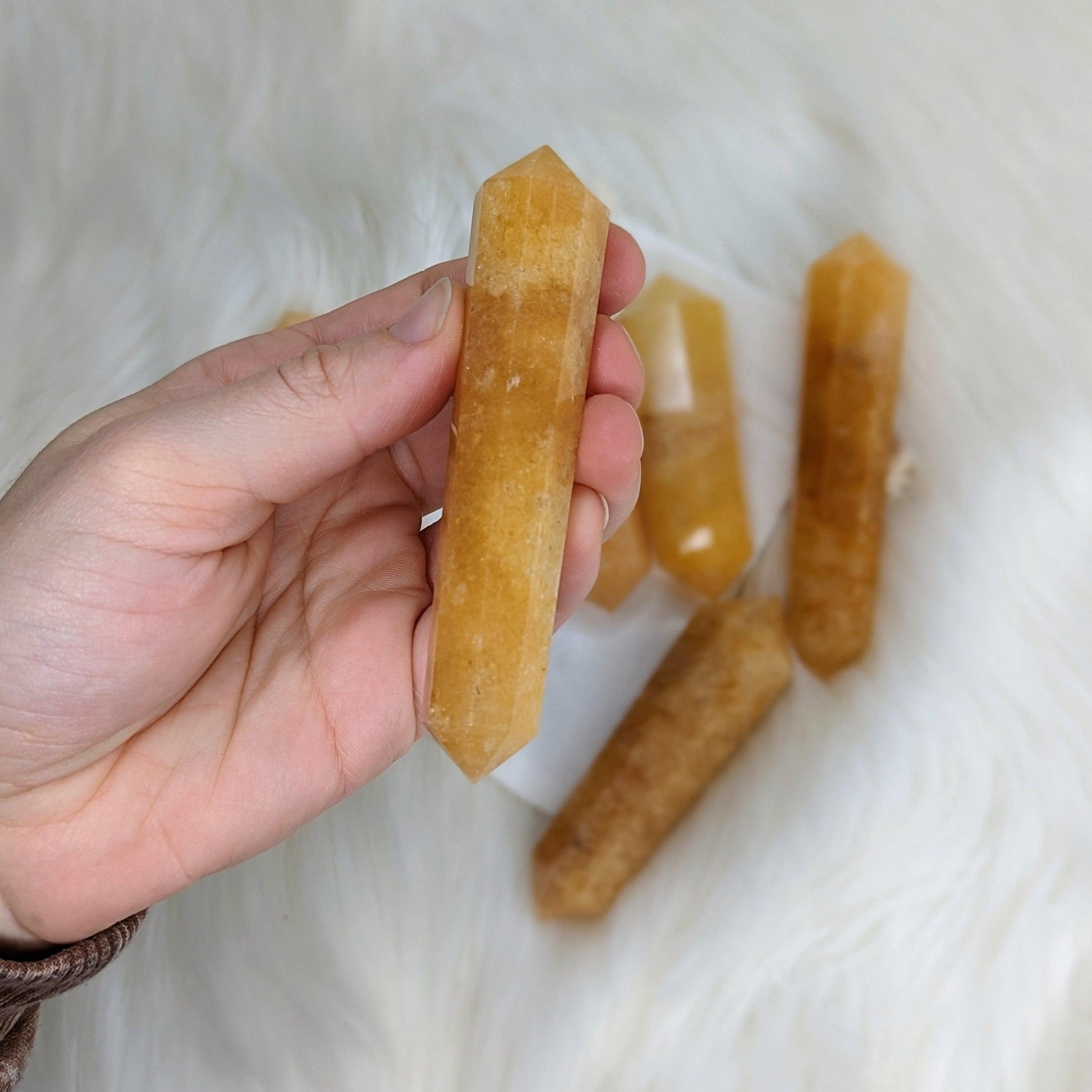 Golden Healer Quartz Wand~ Glowing Golden Healing Energy~ - Earth Family Crystals