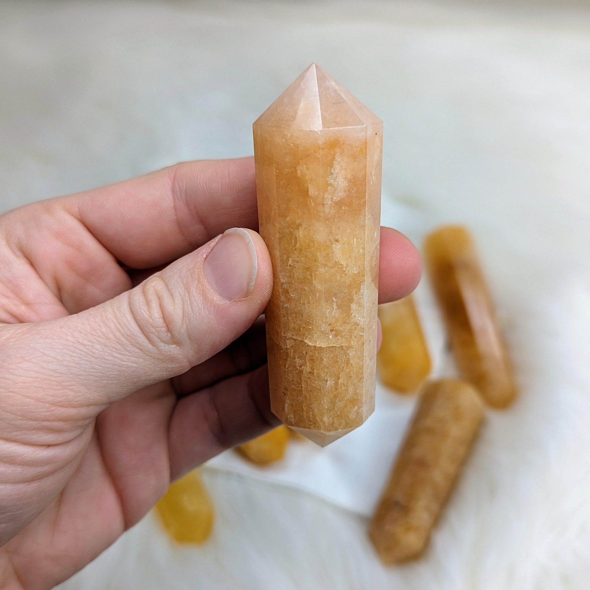 Golden Healer Quartz Wand~ Glowing Golden Healing Energy~ - Earth Family Crystals