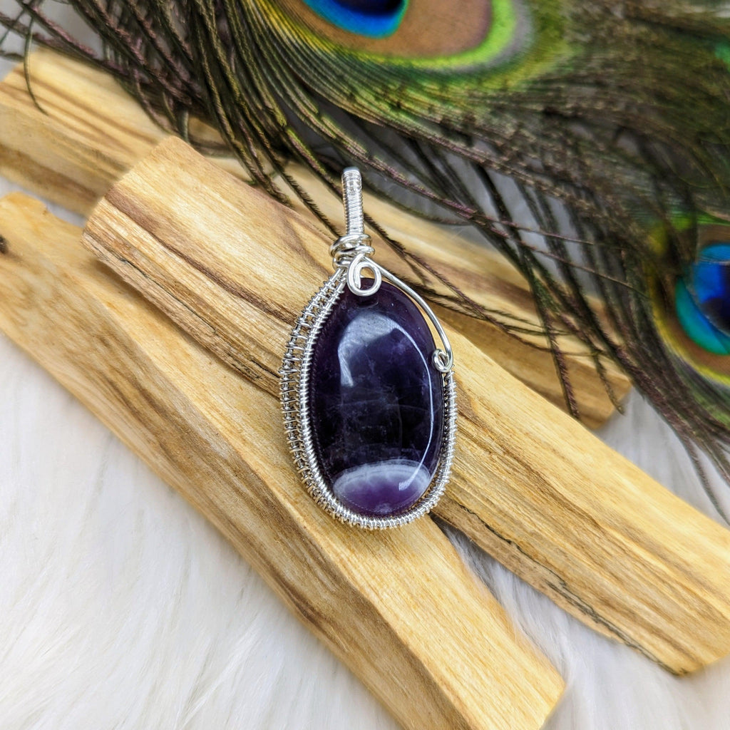 Wire Wrapped Amethyst ~ Gorgeous and Simple~ Uplifting Energy - Earth Family Crystals