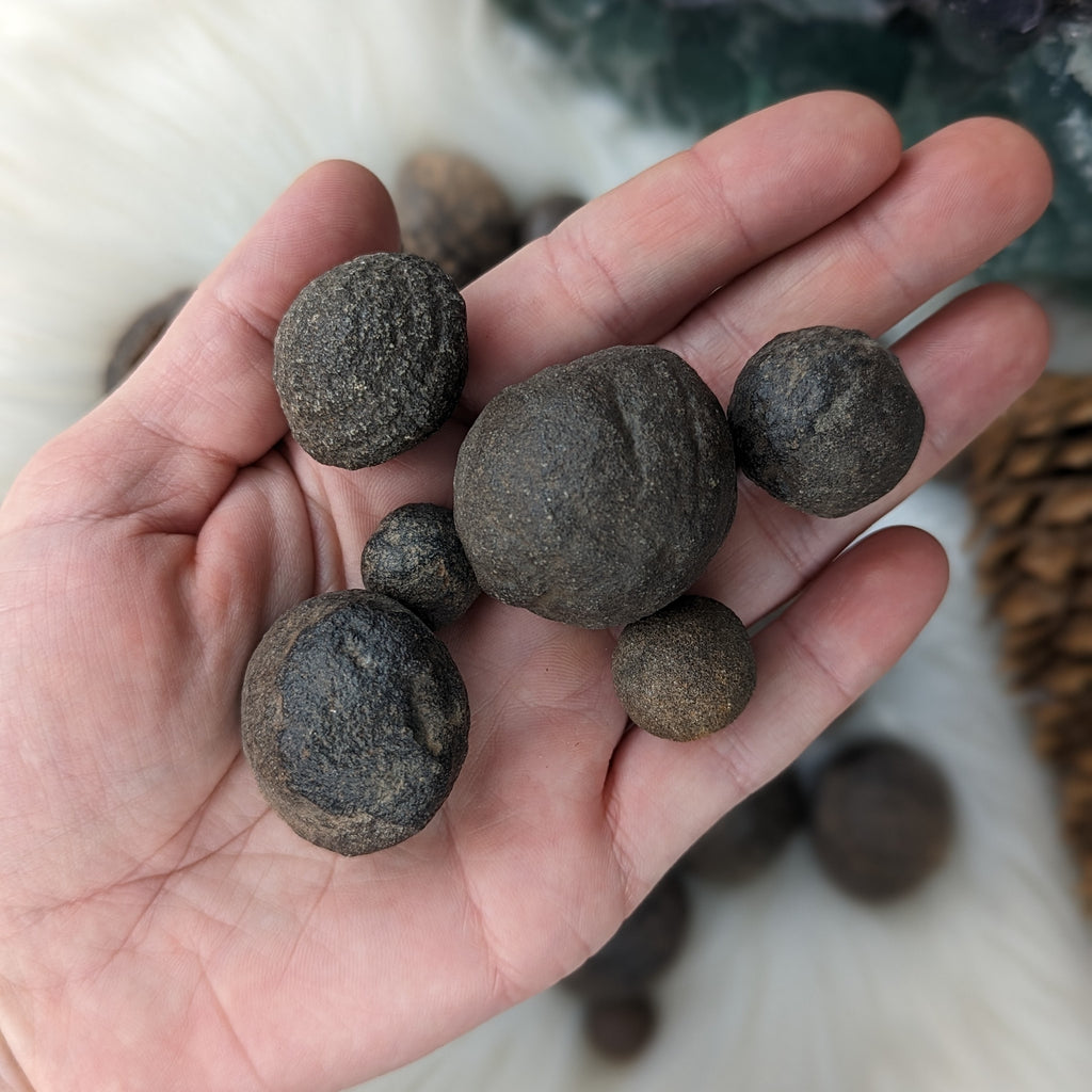 Rough Moqui Marbles~ Set of 5 Marbles ~ Sound and Vibration Healing - Earth Family Crystals