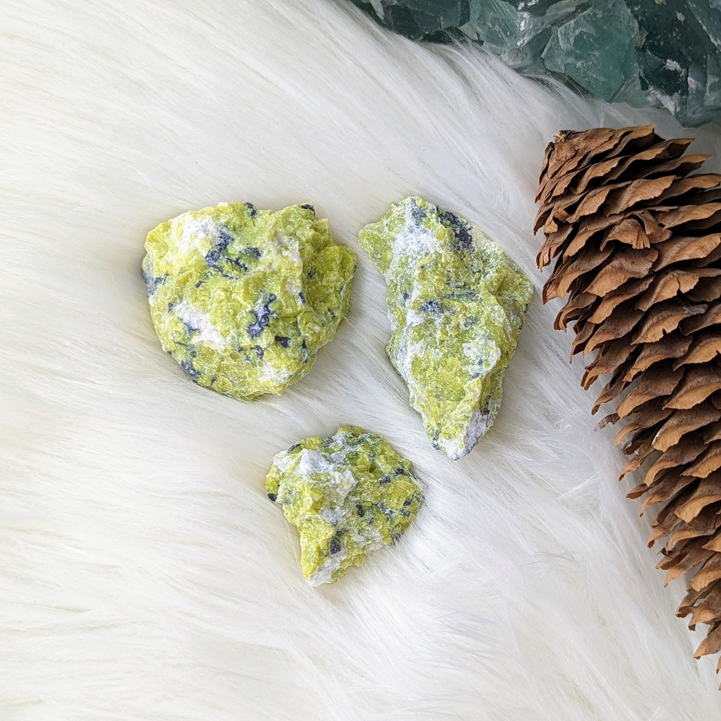 Rough Lizardite ~ Set of 2 ~ Open the Heart Chakra - Earth Family Crystals