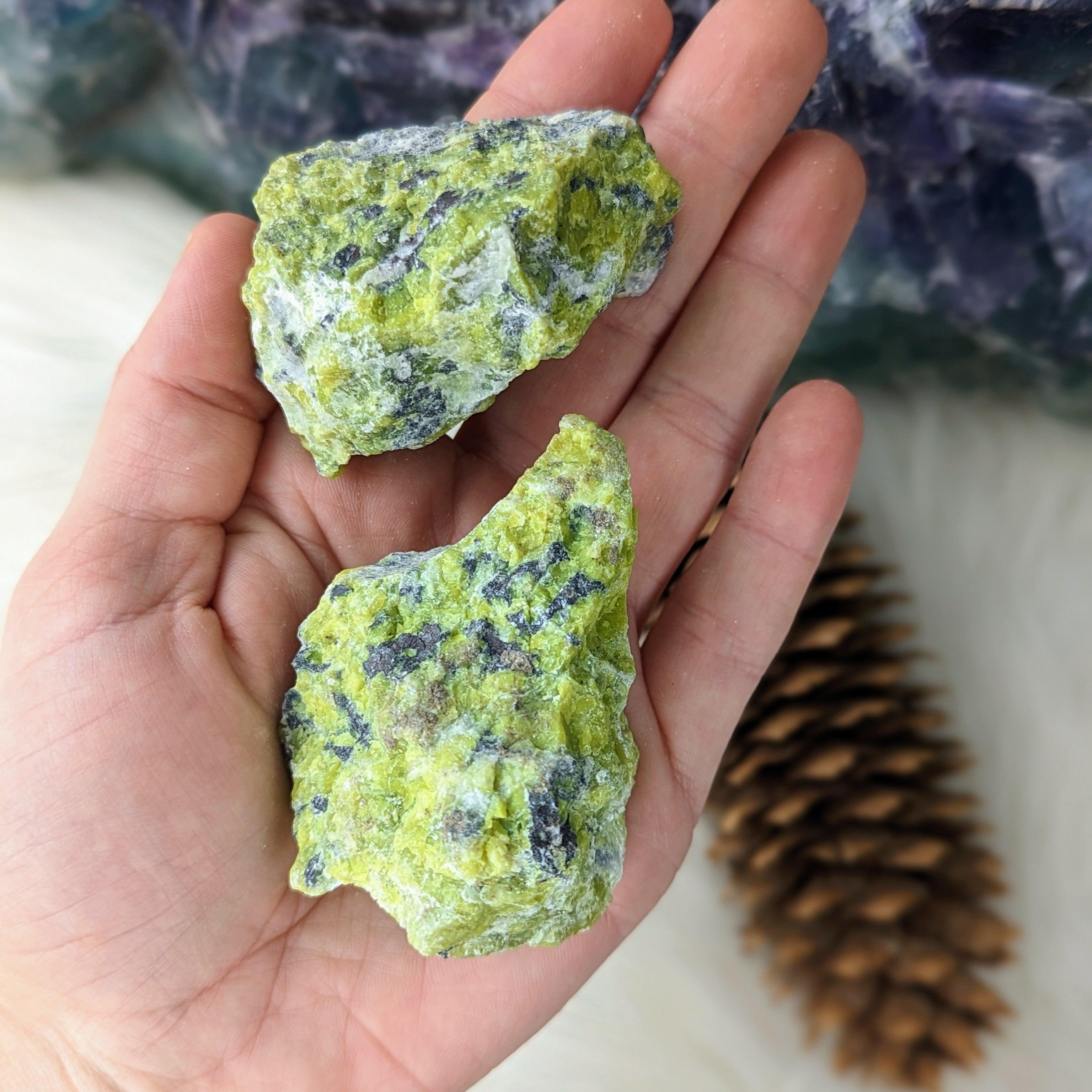 Rough Lizardite ~ Set of 2 ~ Open the Heart Chakra - Earth Family Crystals