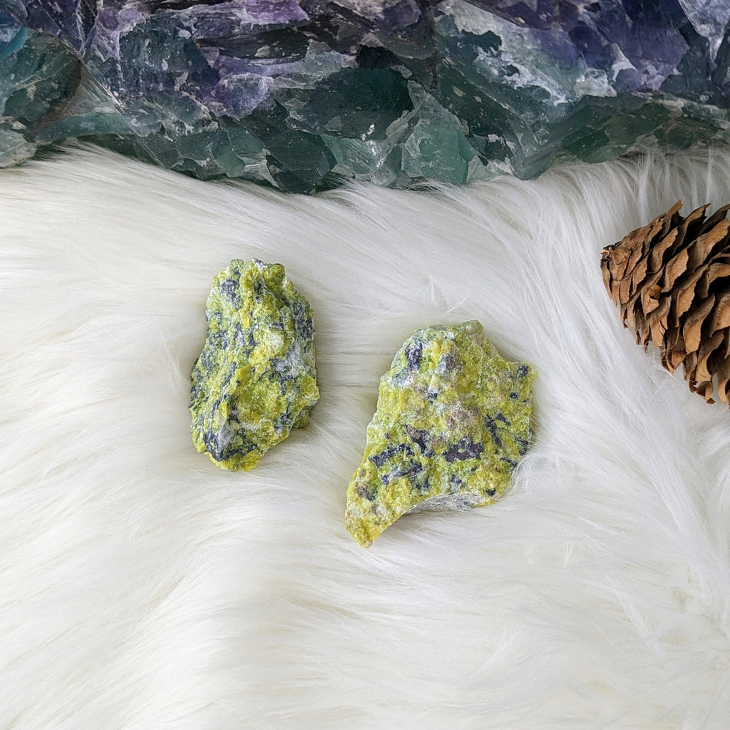 Rough Lizardite ~ Set of 2 ~ Open the Heart Chakra - Earth Family Crystals