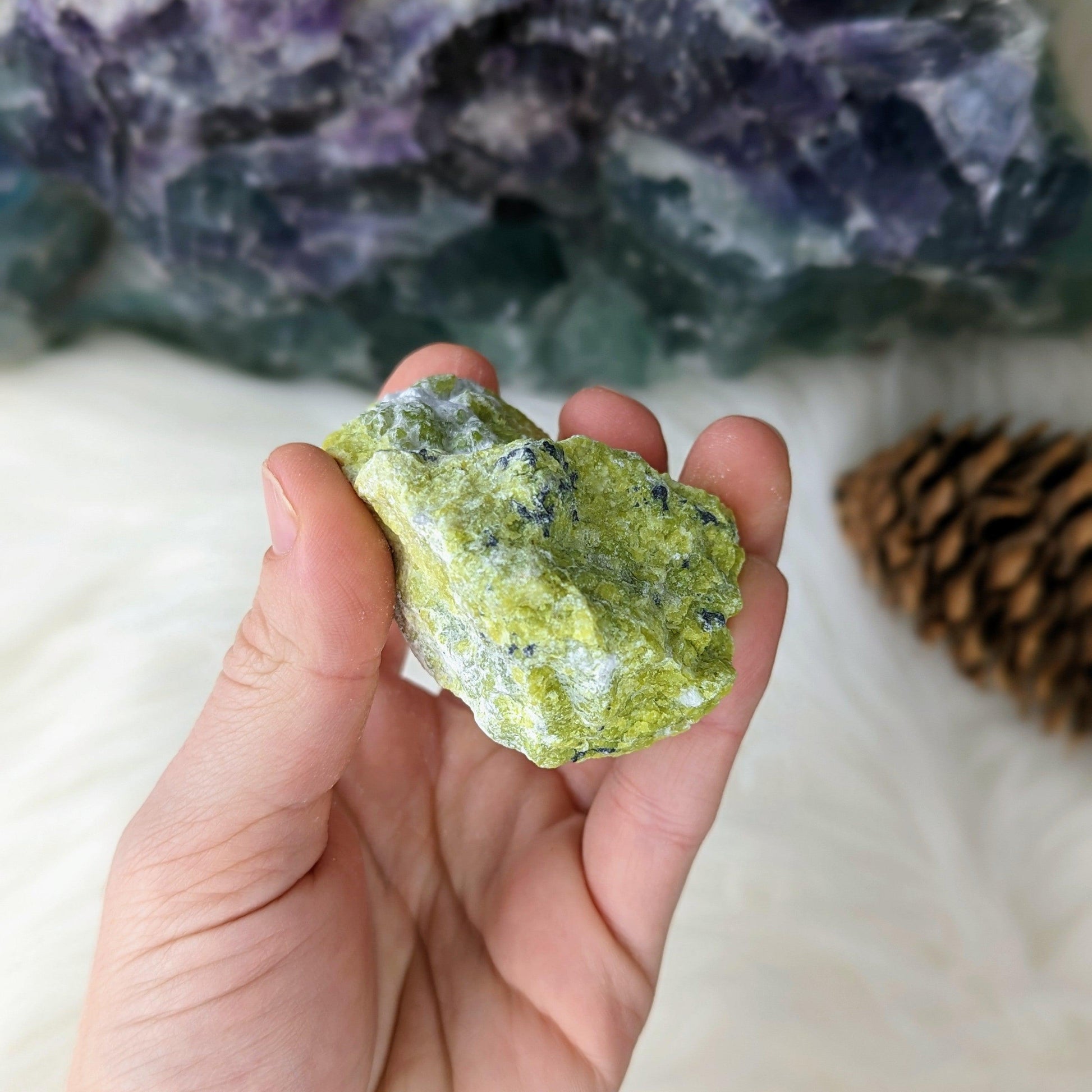 Rough Lizardite ~ Set of 2 ~ Open the Heart Chakra - Earth Family Crystals