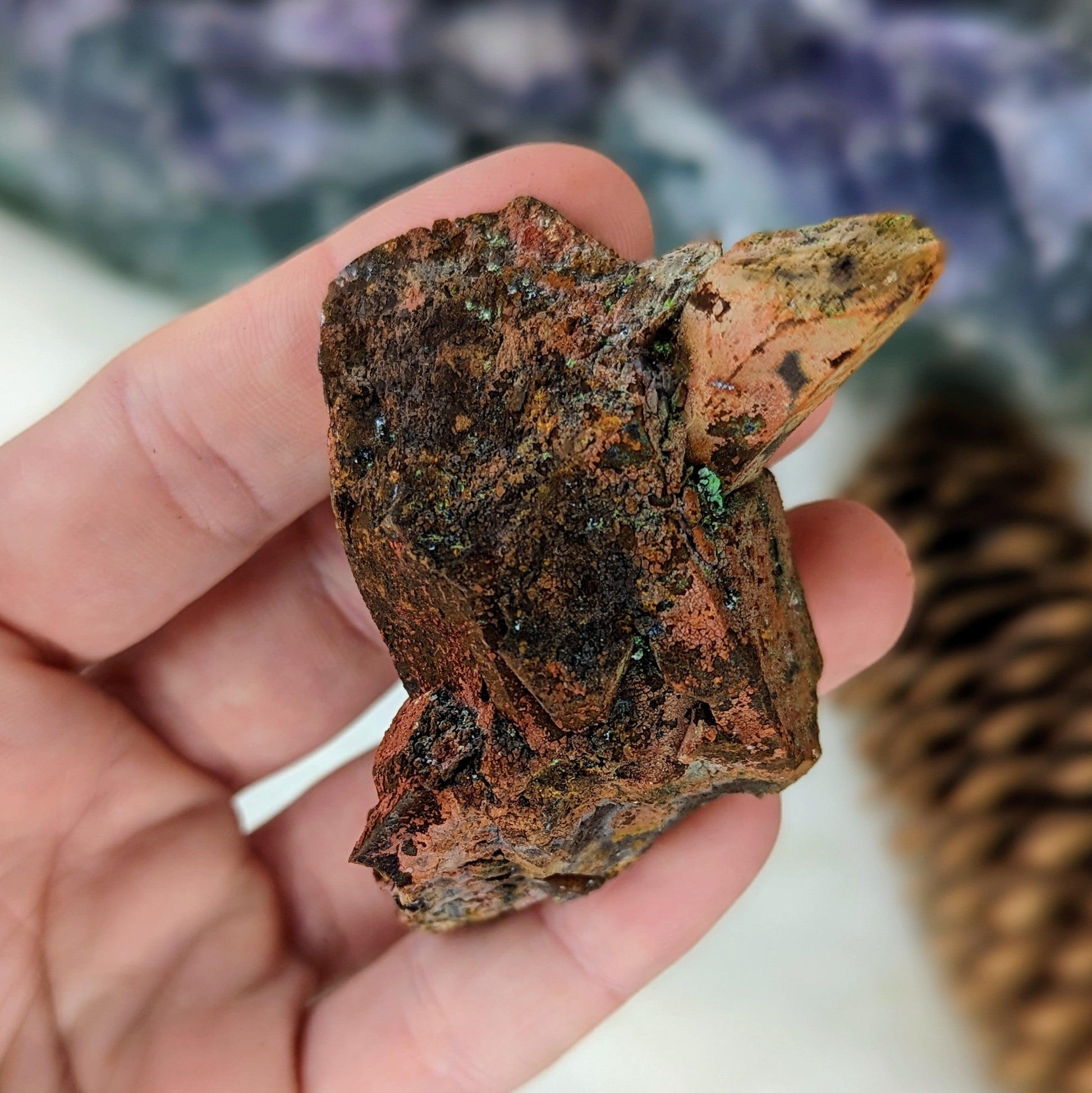 Very Interesting and Unique Specimen~ Hematoid Quartz Cluster from Madagascar~ Fire Quartz for Chakra Balancing - Earth Family Crystals