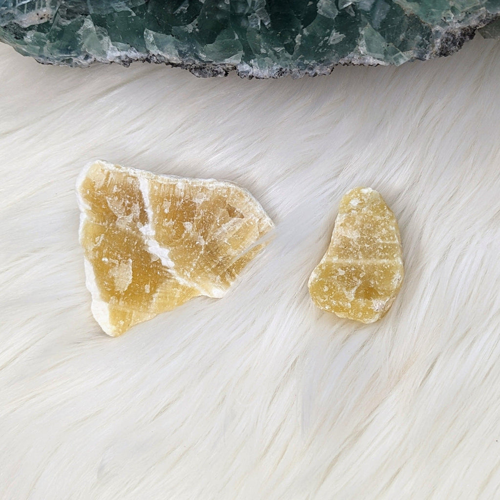 Frosty Pineapple Calcite ~ Set of 2 from Mexico - Earth Family Crystals
